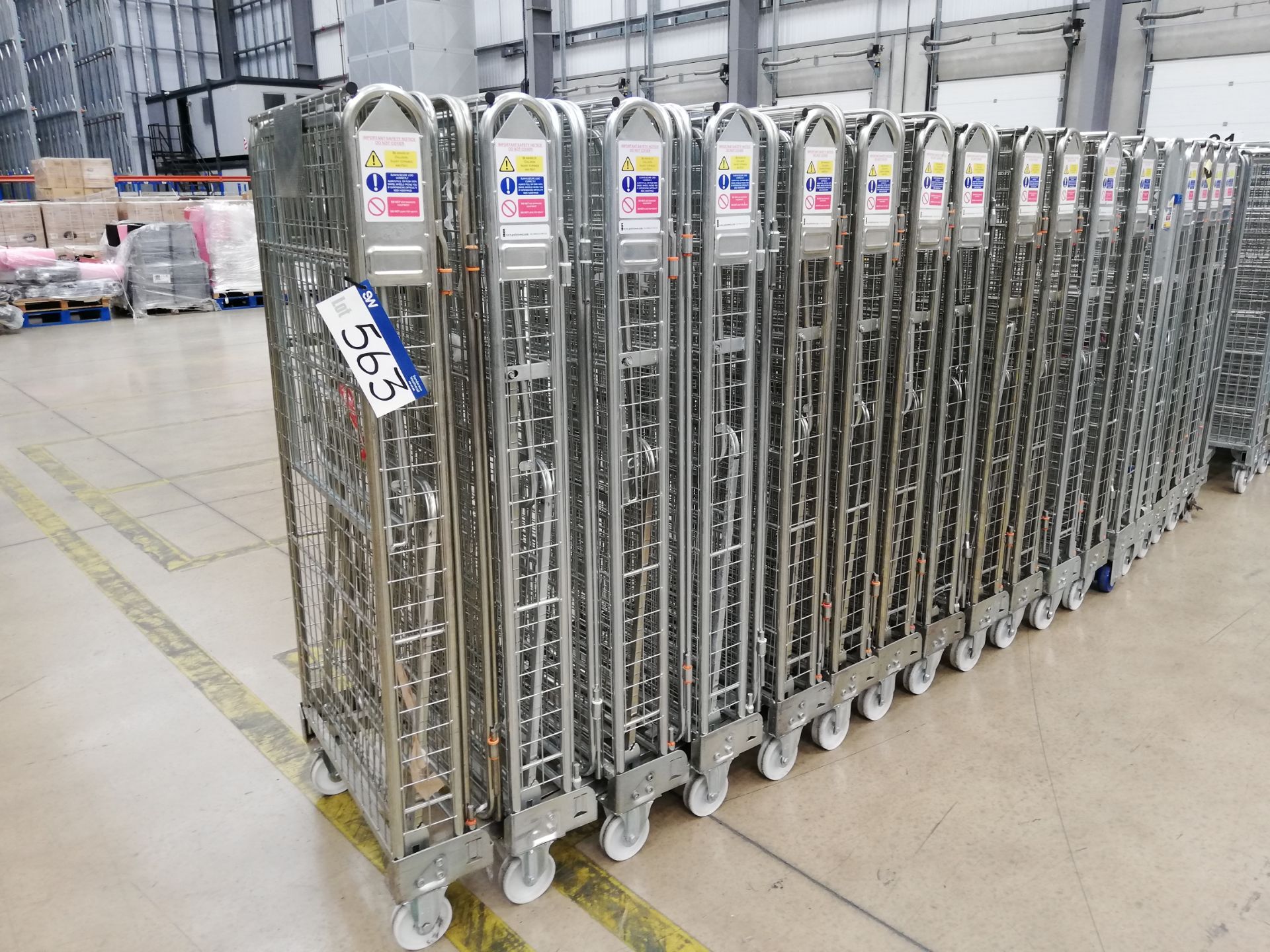 20 x Palletower Zinc Folding Roll Cages