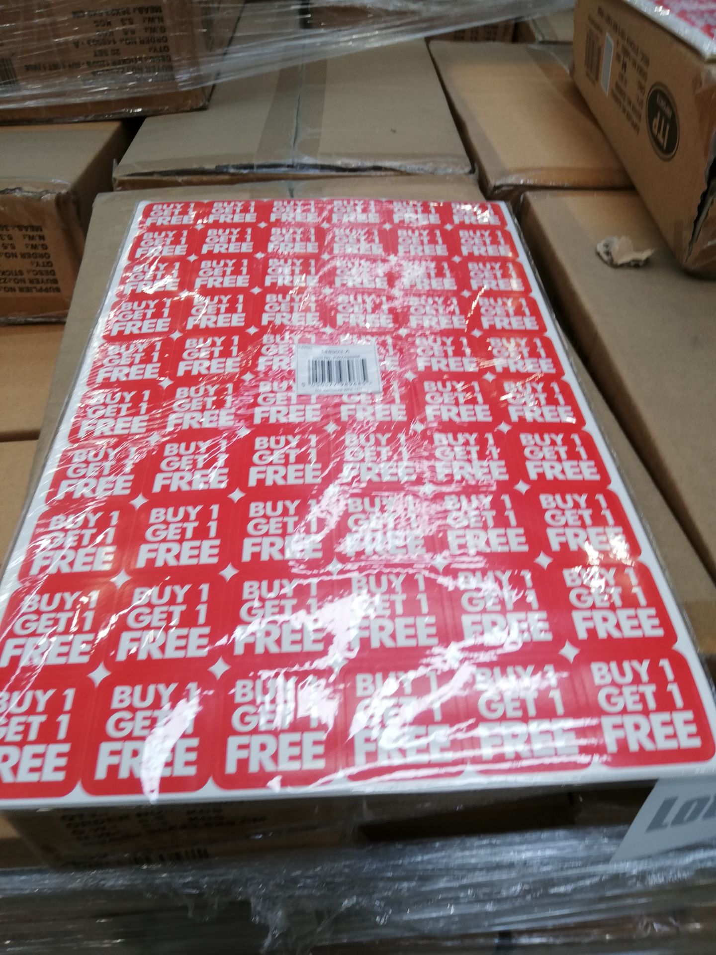 144 x Boxes of 20 Set Price Stickers, ‘Buy 1 get 1 - Image 2 of 2