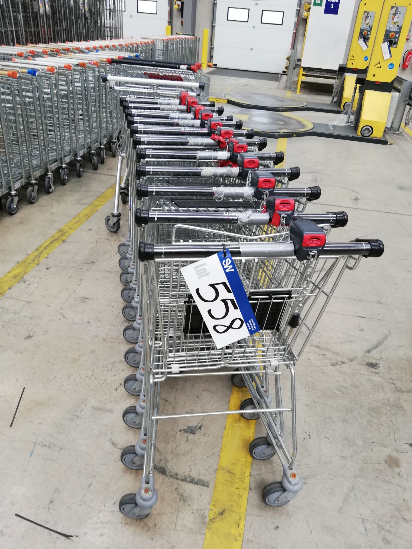 14 Zinc Wire Mesh Shopping Trollies