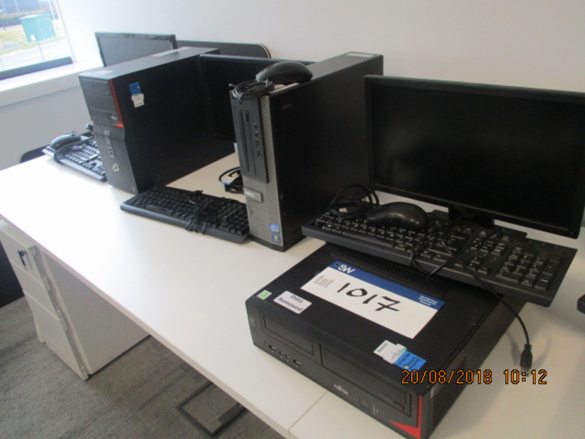 2 x Fujitsu Desktop Computers and 1 x Dell Optiple