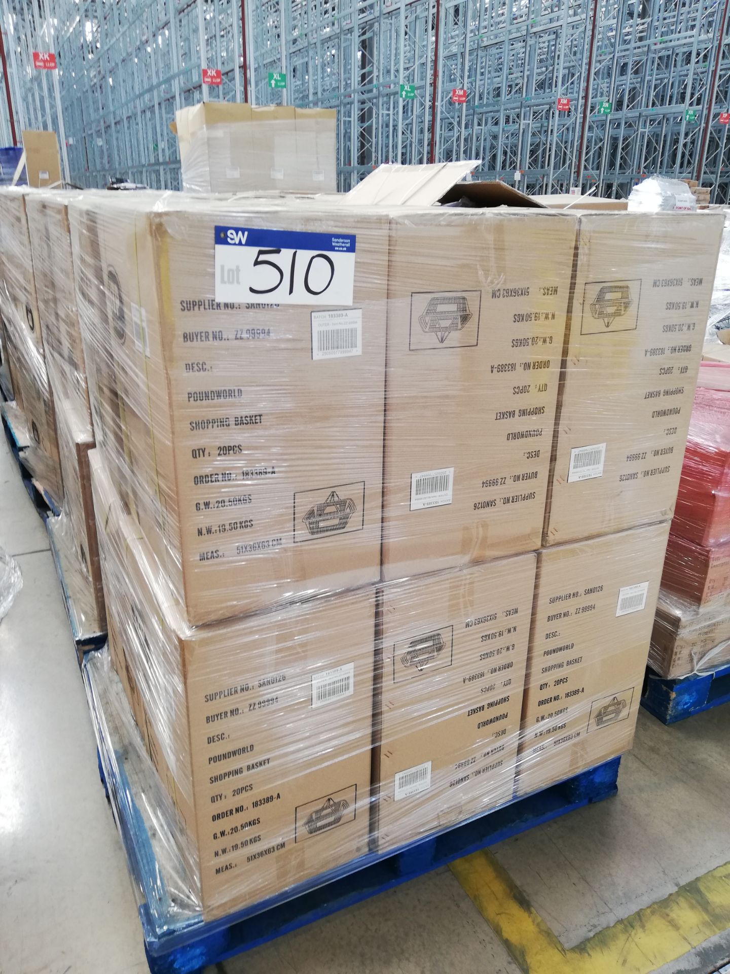 1,320 x ITP Poundworld Shopping Baskets (Boxed) on