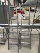 2 x 4 Rung Aluminium Stepladders