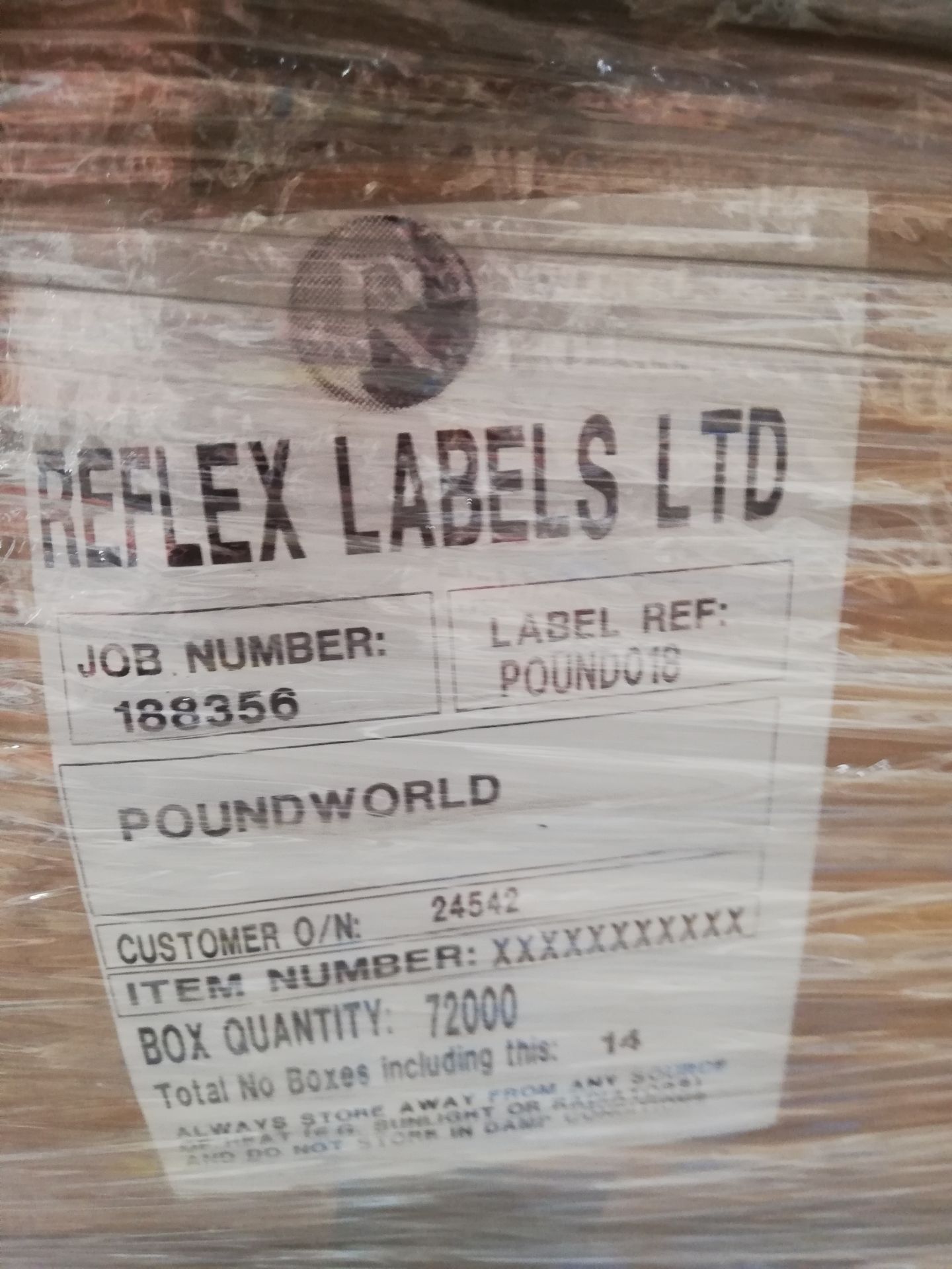 57,600 x Reflex Labels (Boxed) - Image 2 of 2