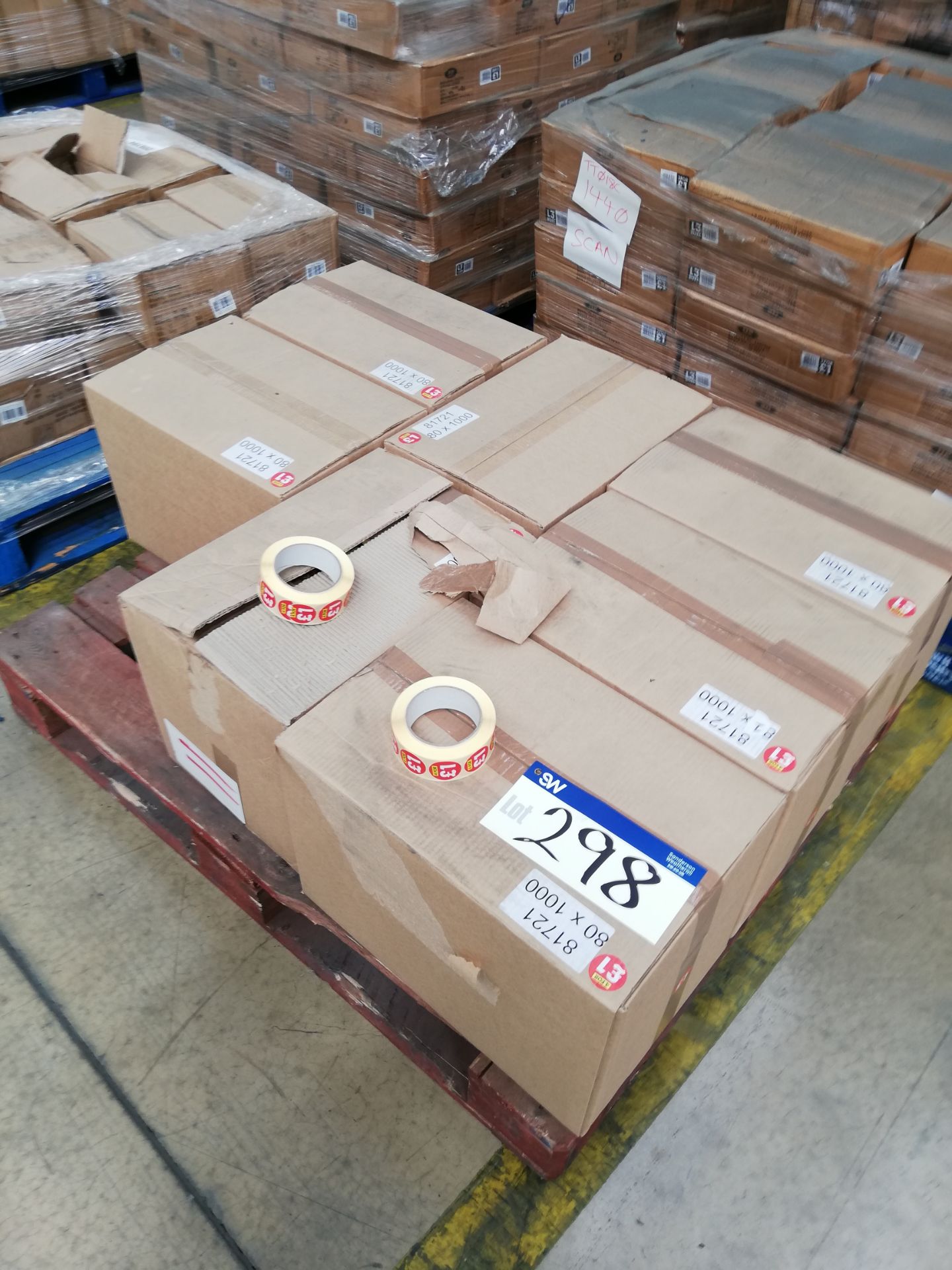 380 x Rolls of Point of Sale Tape, 66m (Boxed)