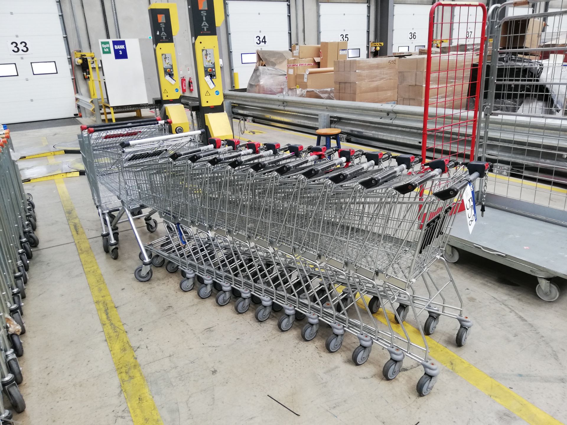 14 Zinc Wire Mesh Shopping Trollies - Image 2 of 2