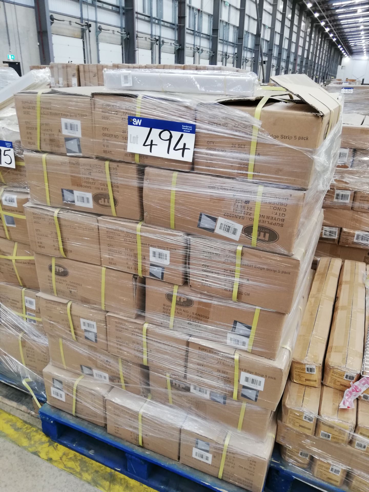 49 x Boxes of 5 Pack Wire Basket Edge Strip, 43.5c