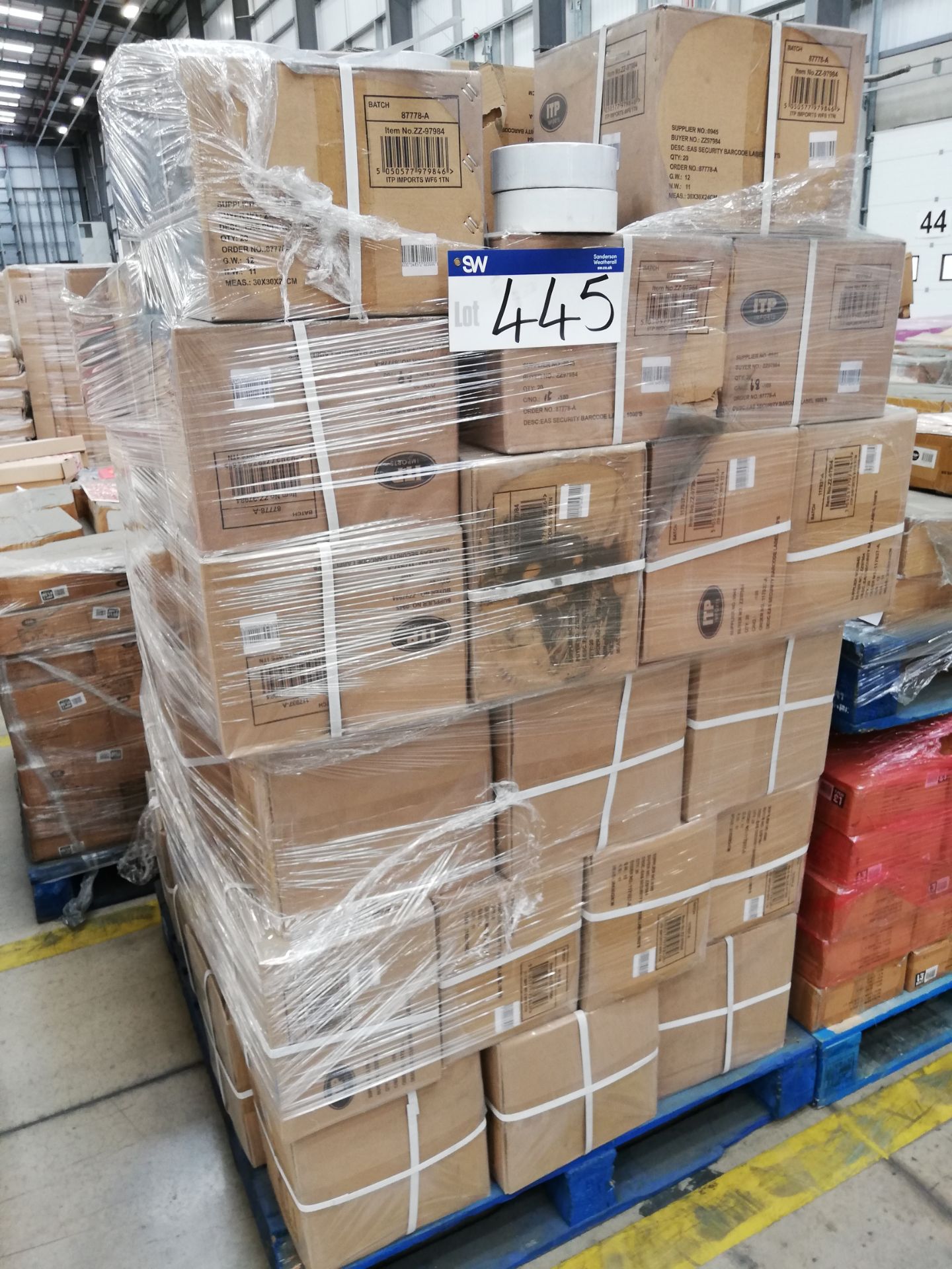 60 x Boxes of EAS Security Barcode Labels, 1,200 R