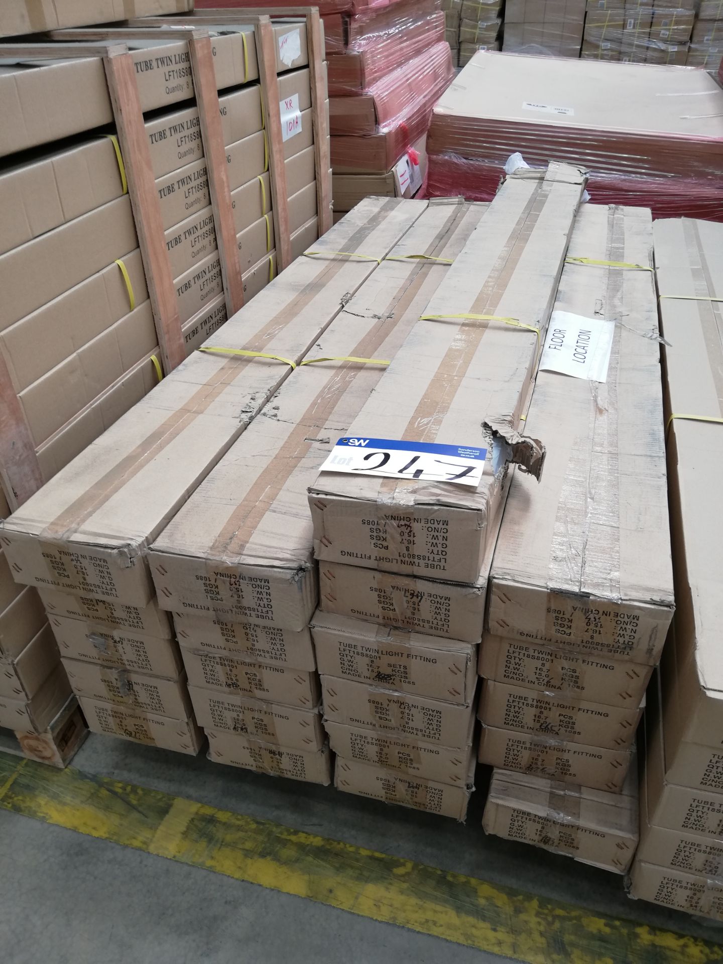 208 x Twin Batten LED Light Fittings (Boxed)