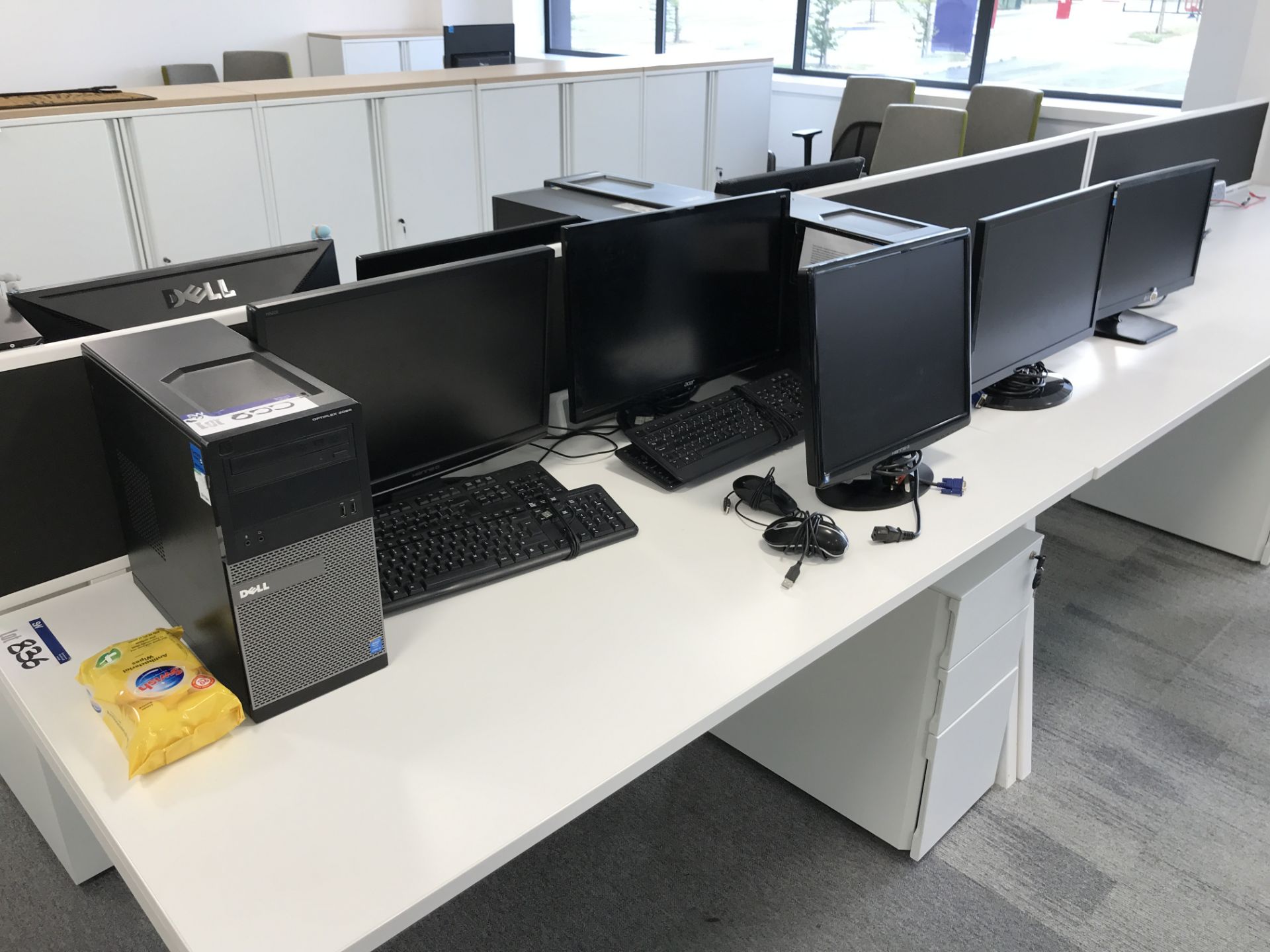3 x Dell Personal Computers, with 6 x Monitors, 5