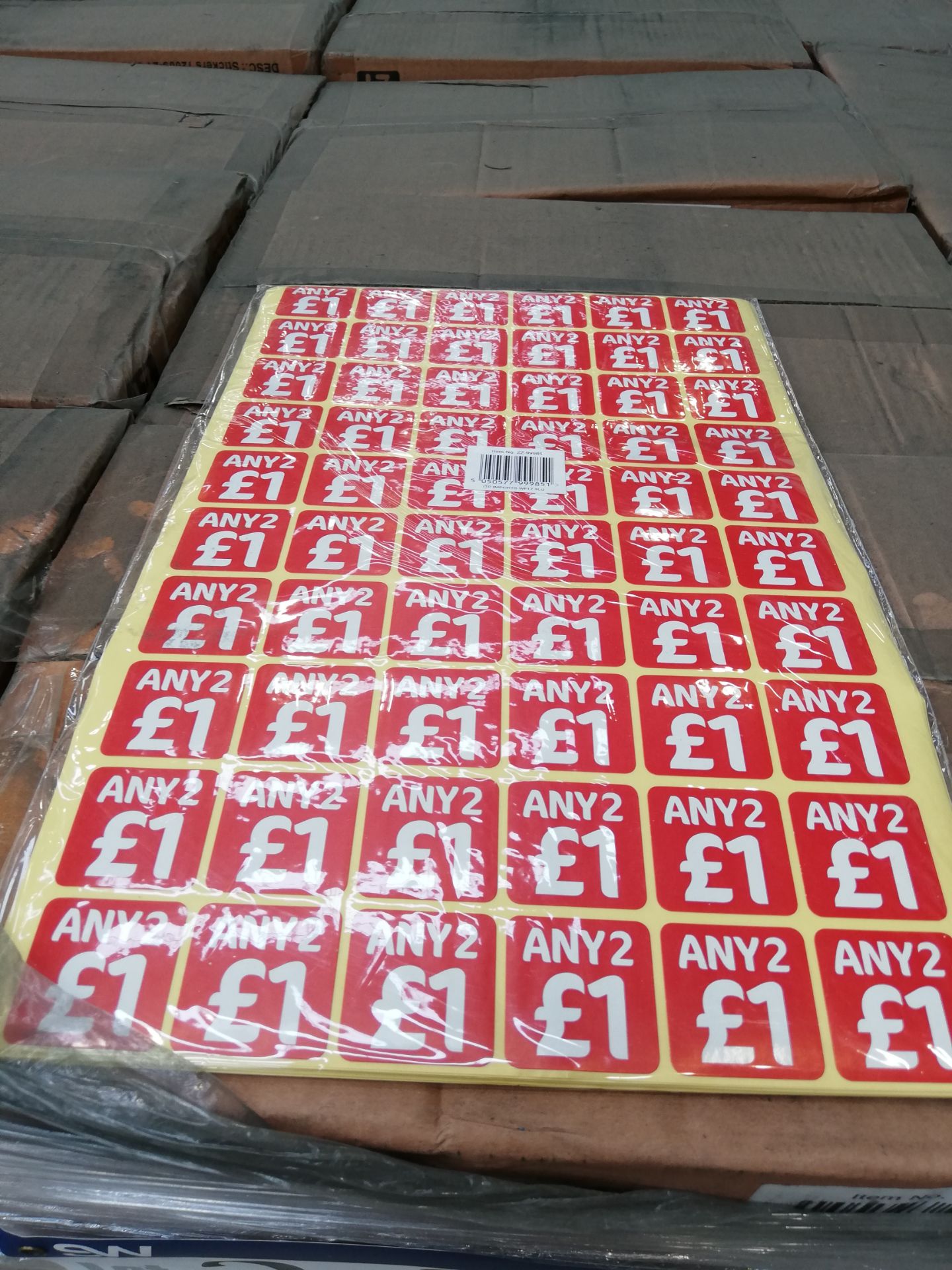 2,860 x Generic Sale Stickers ‘Any 2 for £1’ (Boxe - Image 2 of 2