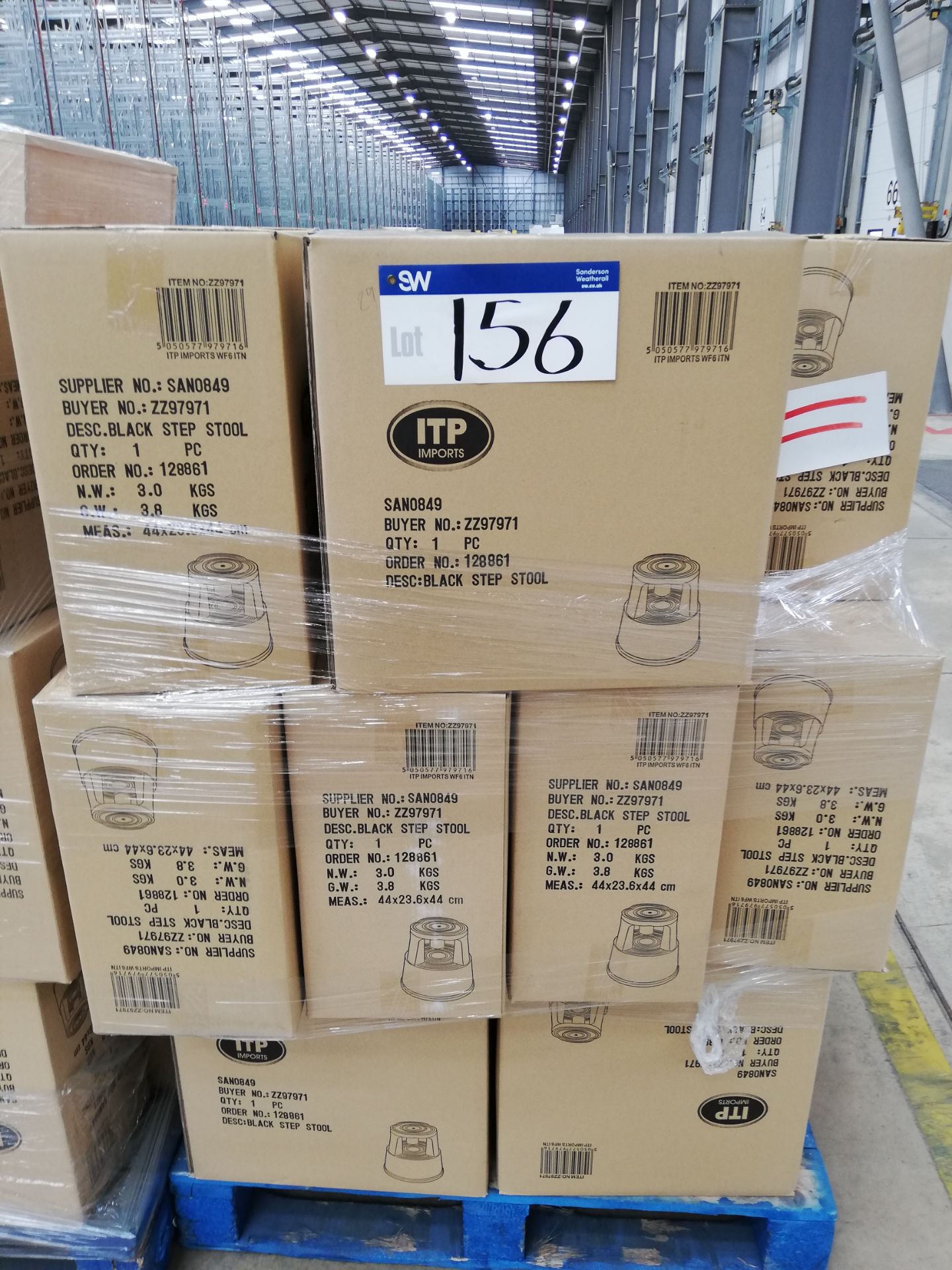 30 x ITP Black Step Stools (Boxed)