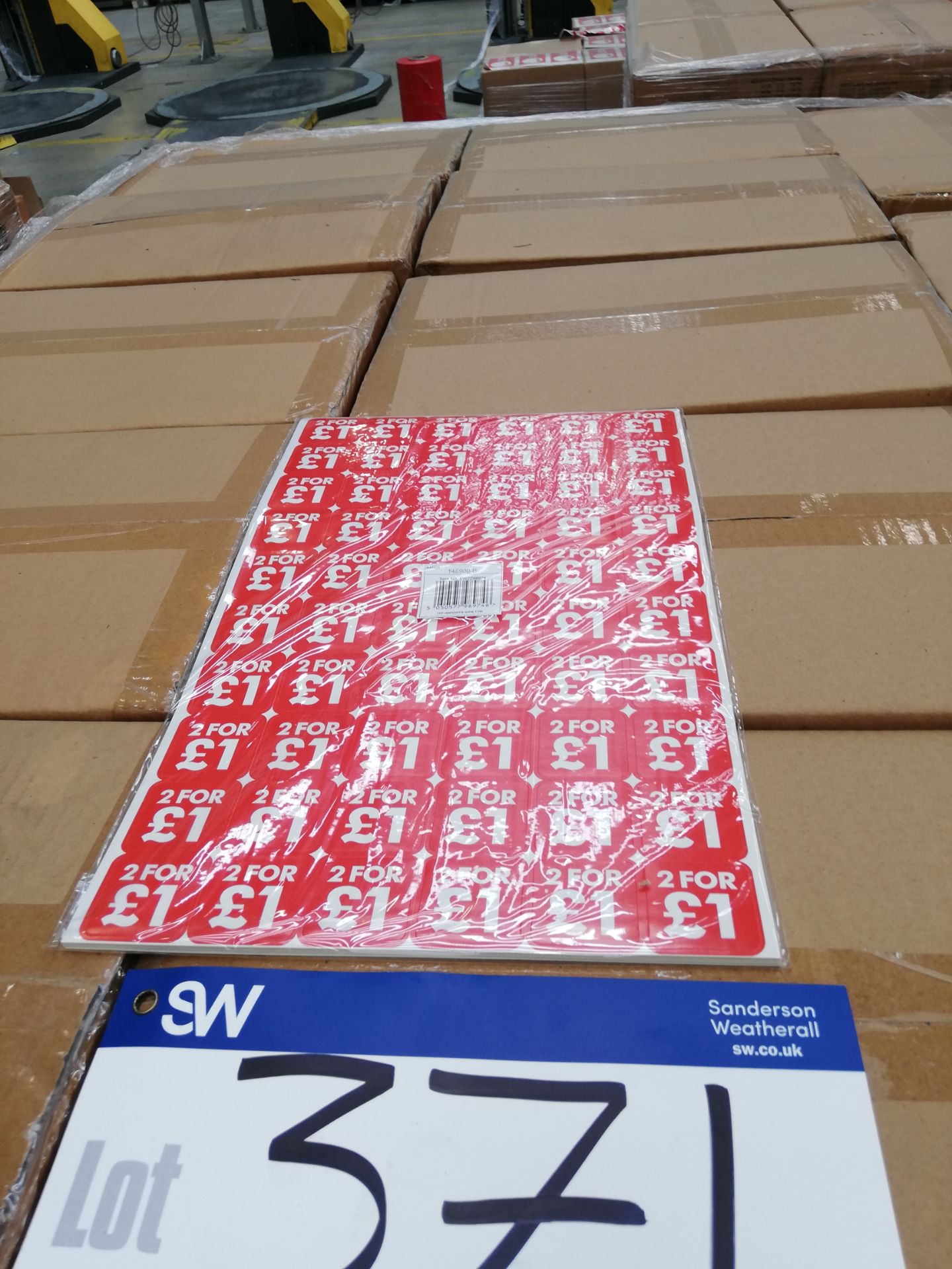 2,600 x Generic Sale Stickers ‘2 for £1’ (Boxed)