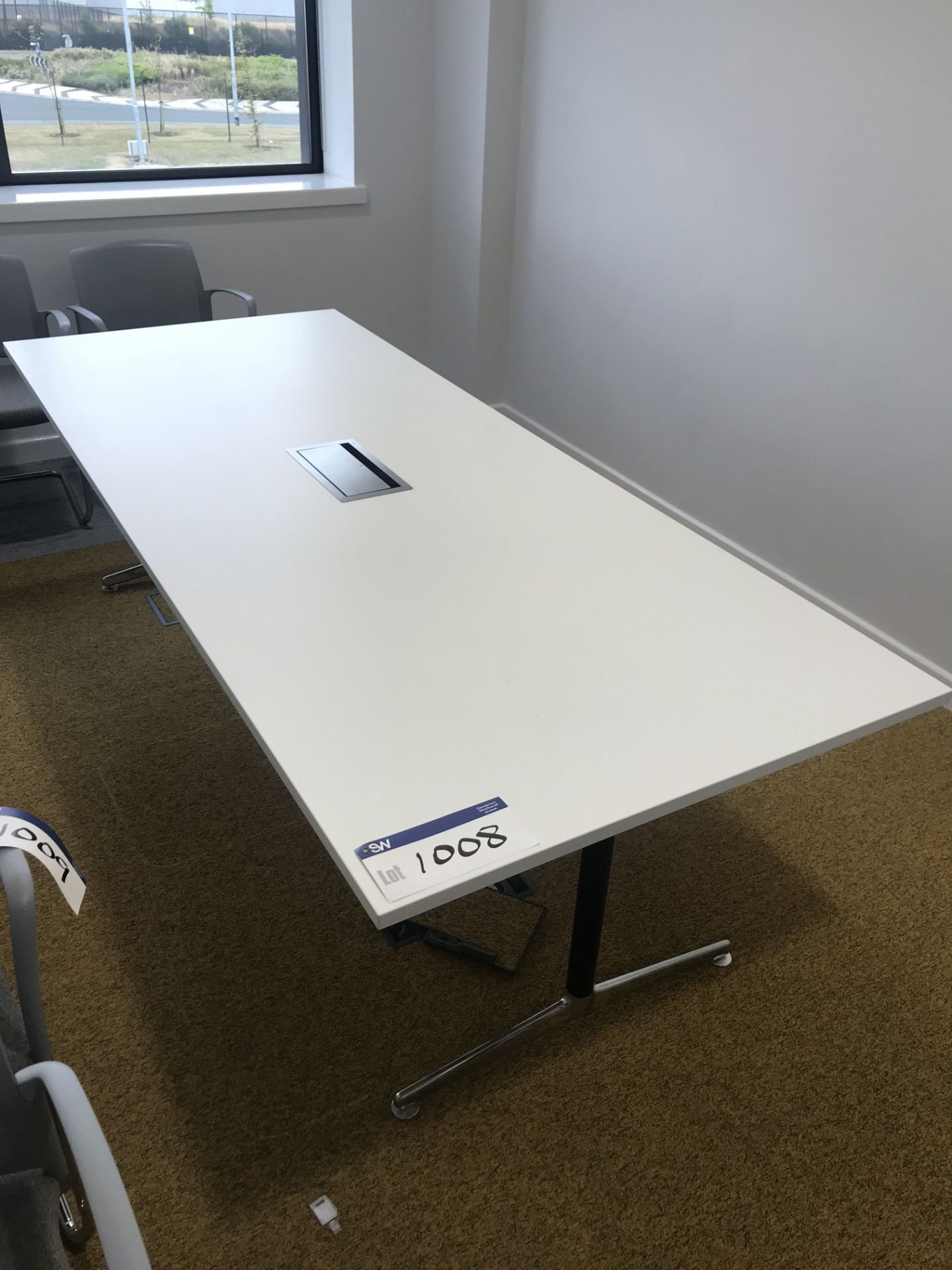 Metal Framed White Top Meeting Room Tale