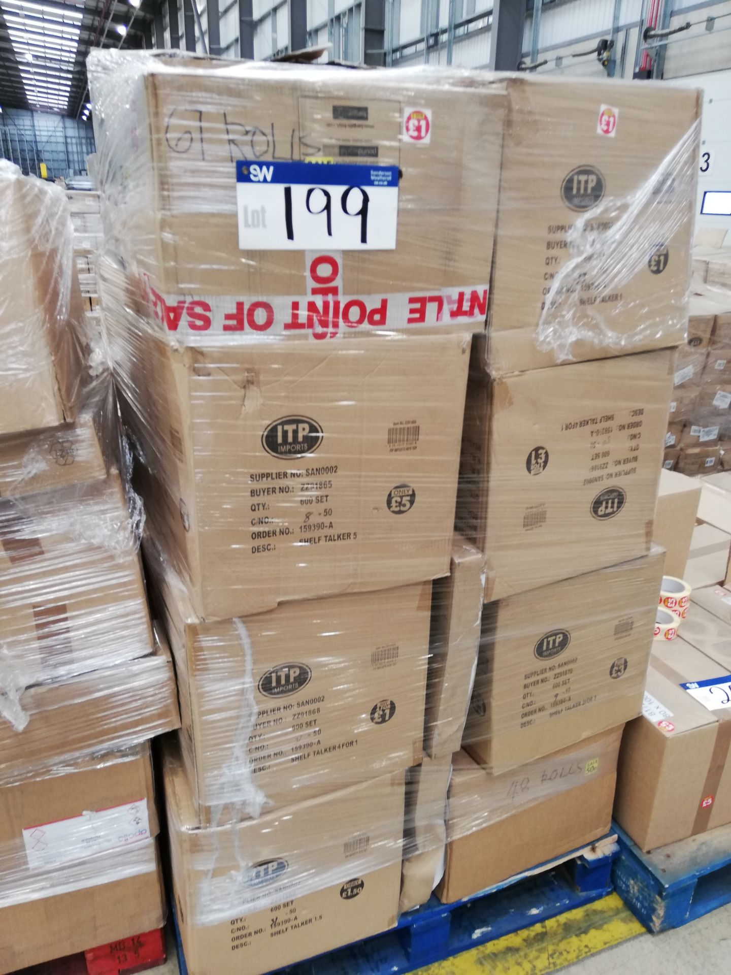 15,600 x Generic Shelf Talkers ‘£1.00’ (Boxed)
