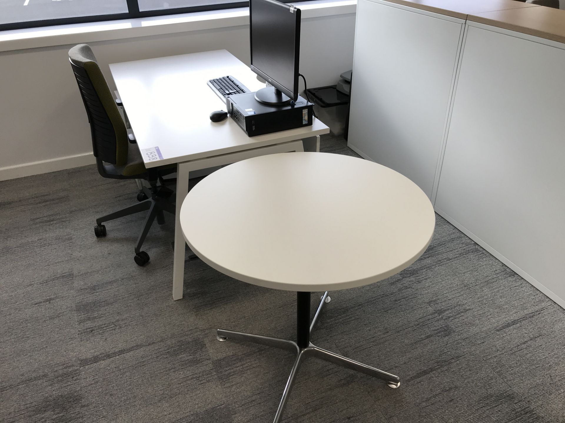 Desk, Three Drawer Desk Pedestal, Circular Table a