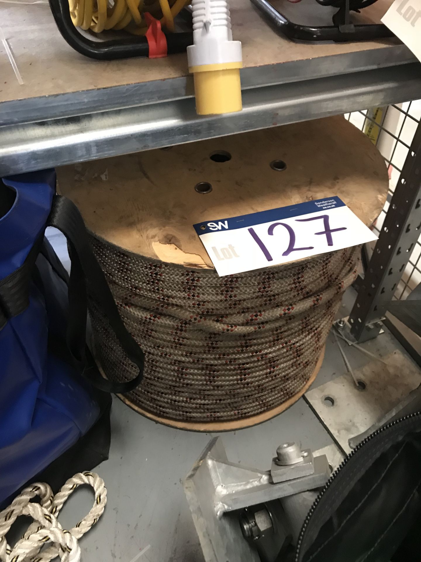 Drum, containing quantity of safety rope