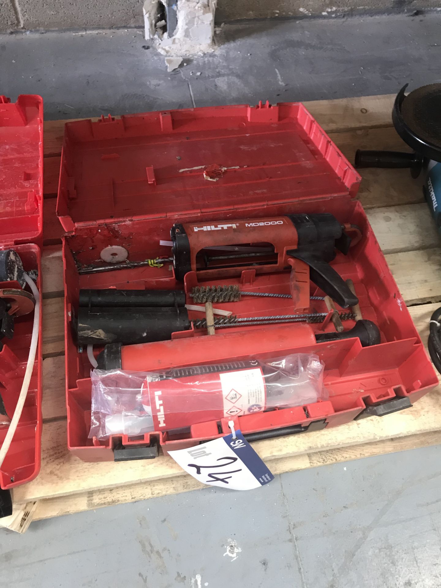 Hilti ND2000 Adhesive Anchoring Gun, c/w hole blower, rods and case