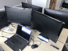 Two x BENQ GL2450 Flat Screen Monitors