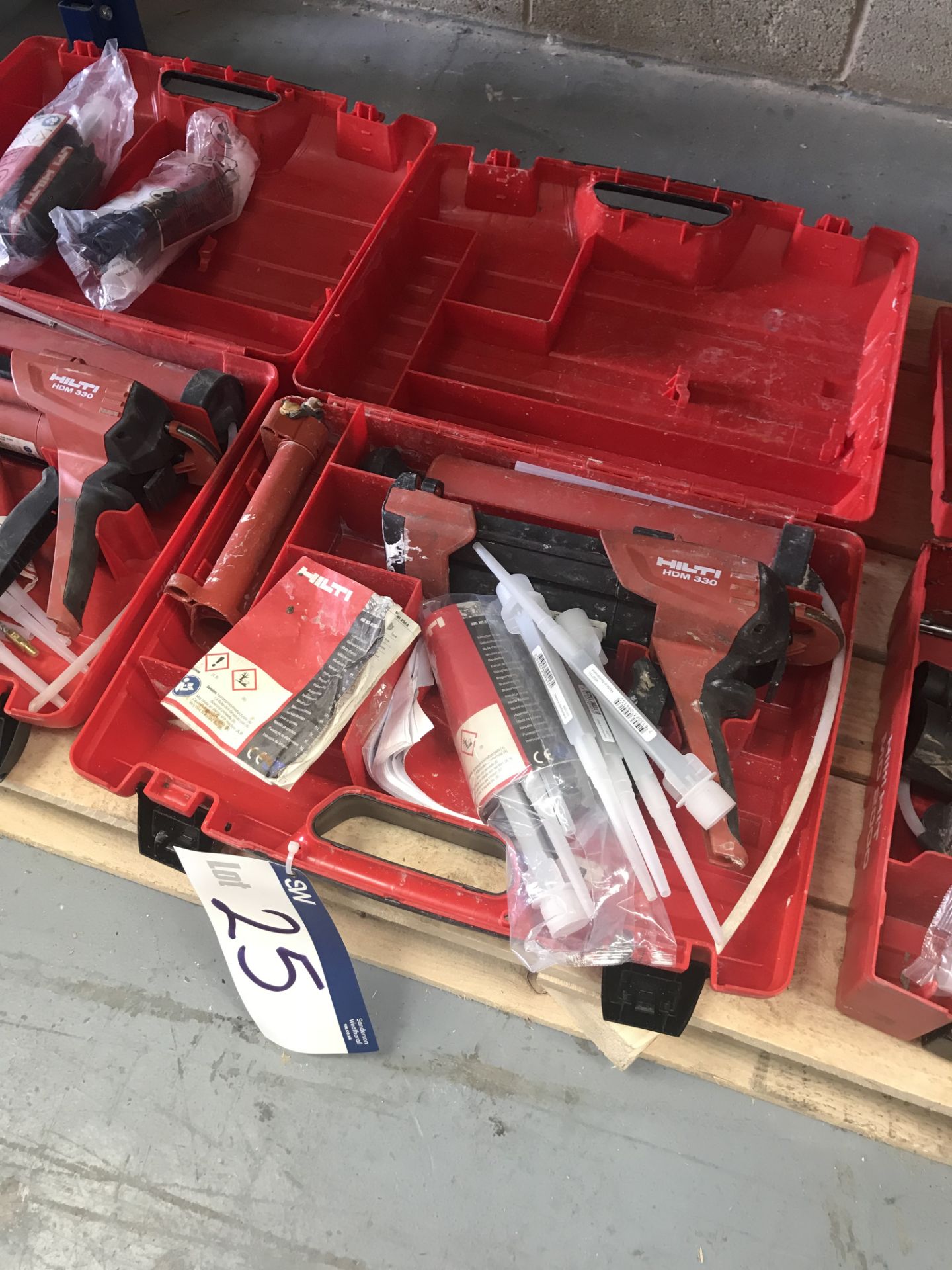 Hilti HDM330 Adhesive Anchoring System Gun, c/w hole blower, case and accessories