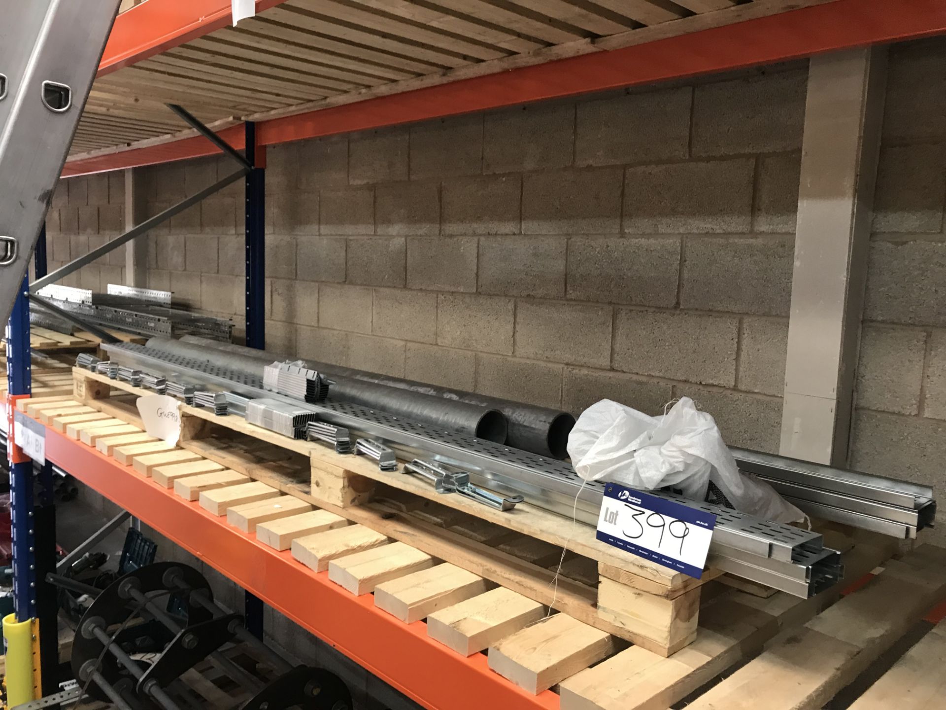 Quantity of Galvanised Cable Trunking and Poles as set out on 1 large pallet