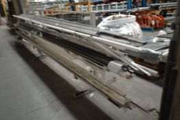 Three-Tier Stock Rack, approx. 4.7m long, with con