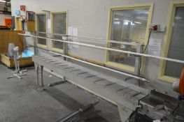 Four-Tier Steel Stock Rack, approx. 4.5m long (con