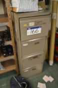Four Drawer Steel Filing Cabinet, with contents