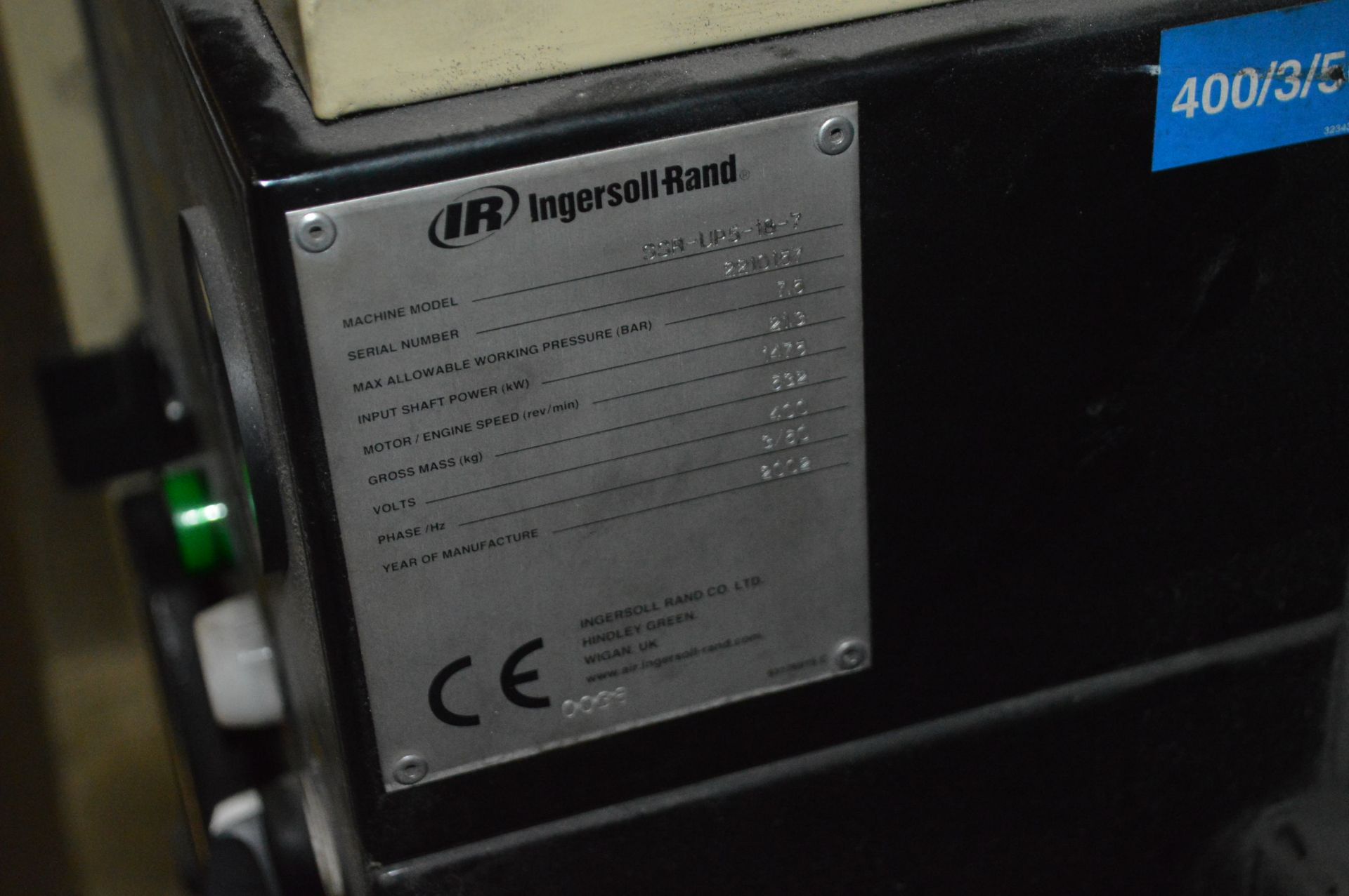 Ingersoll Rand SSR-UPS-18-7 Package Air Compressor - Image 2 of 2