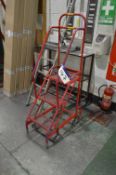 Three Step Mobile Warehouse Ladder