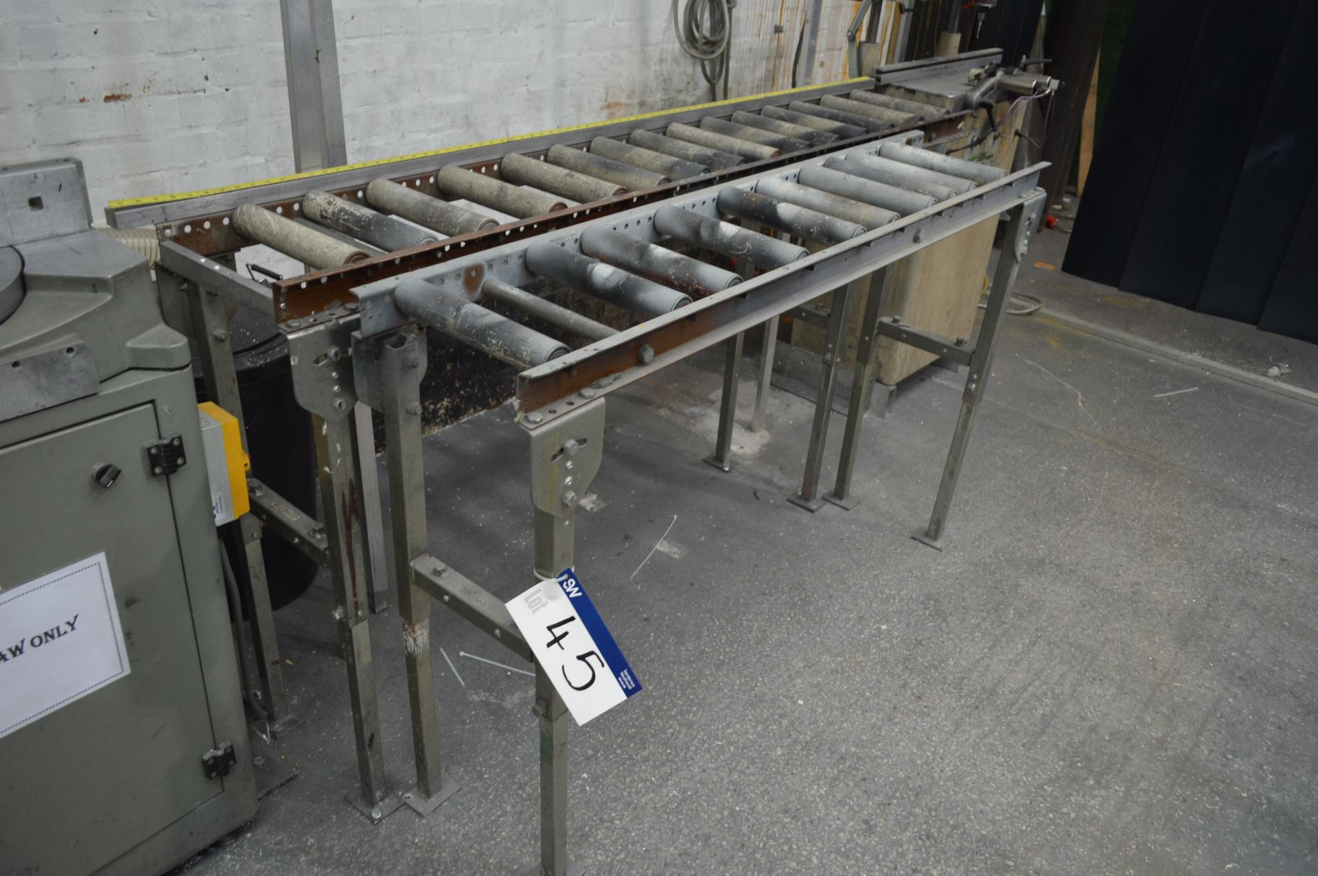 Two Roller Feed Stands, approx. 2m long