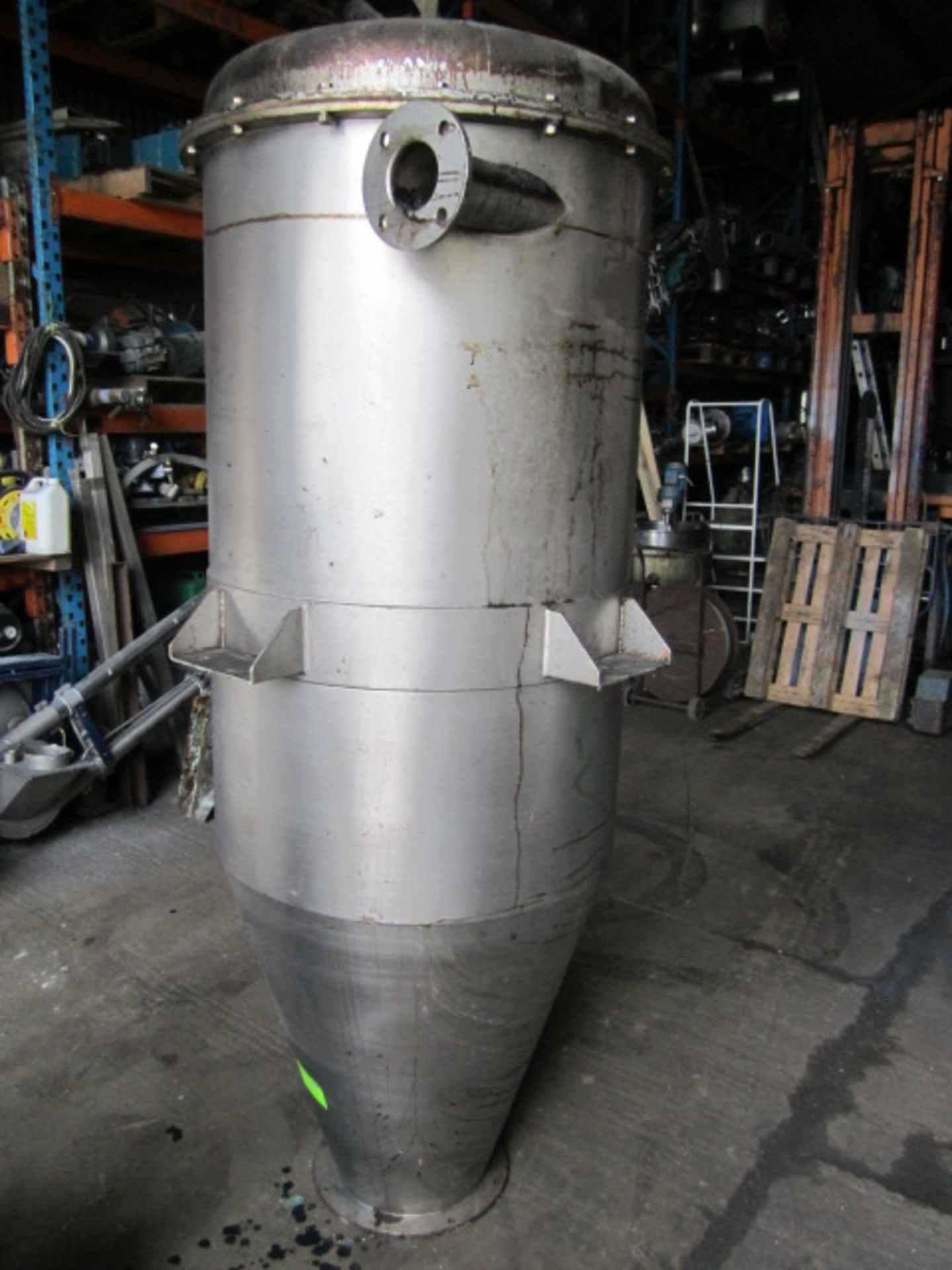 Stainless Steel Cyclone, with bolt on dished top, - Bild 4 aus 4