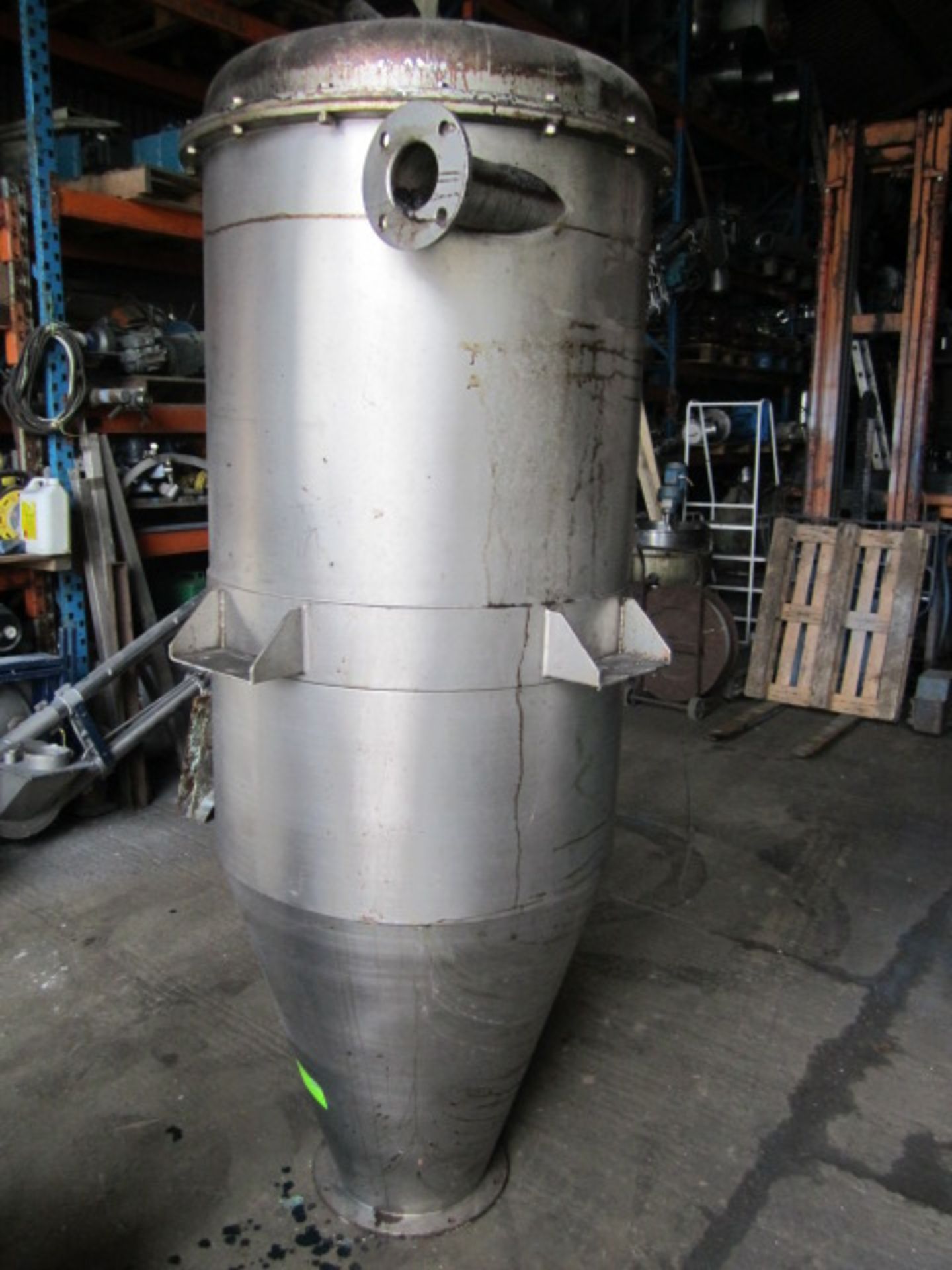 Stainless Steel Cyclone, with bolt on dished top, - Image 4 of 4