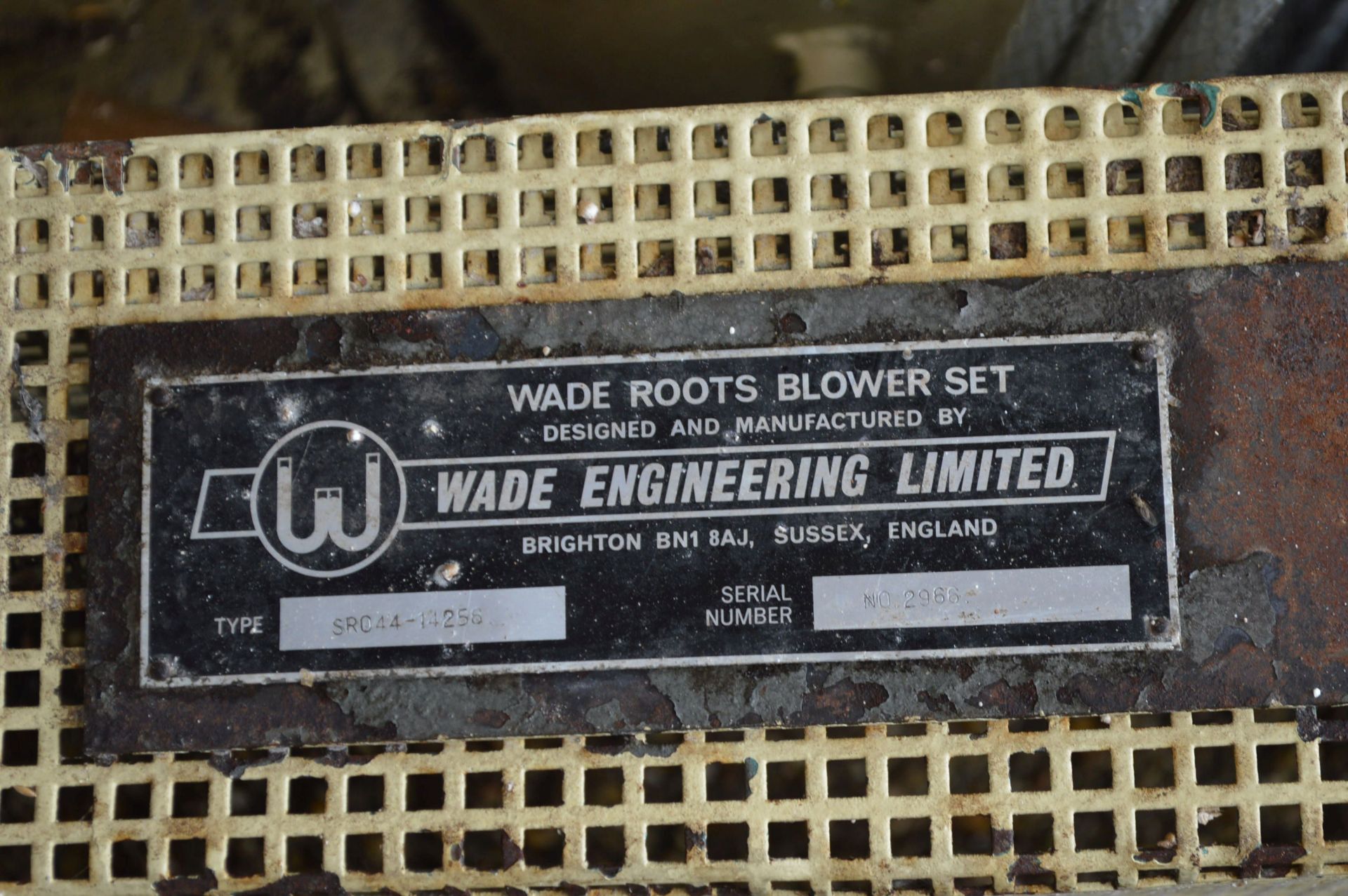 Wade SR044-14256 Blower, serial no. 2966, with 15k - Bild 2 aus 2