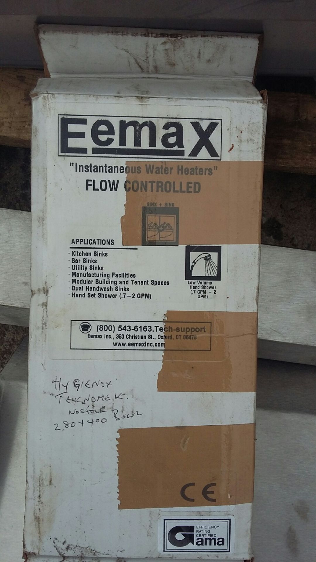 Eemax Electric Continuous Water Heater & Wash Basi - Image 3 of 5