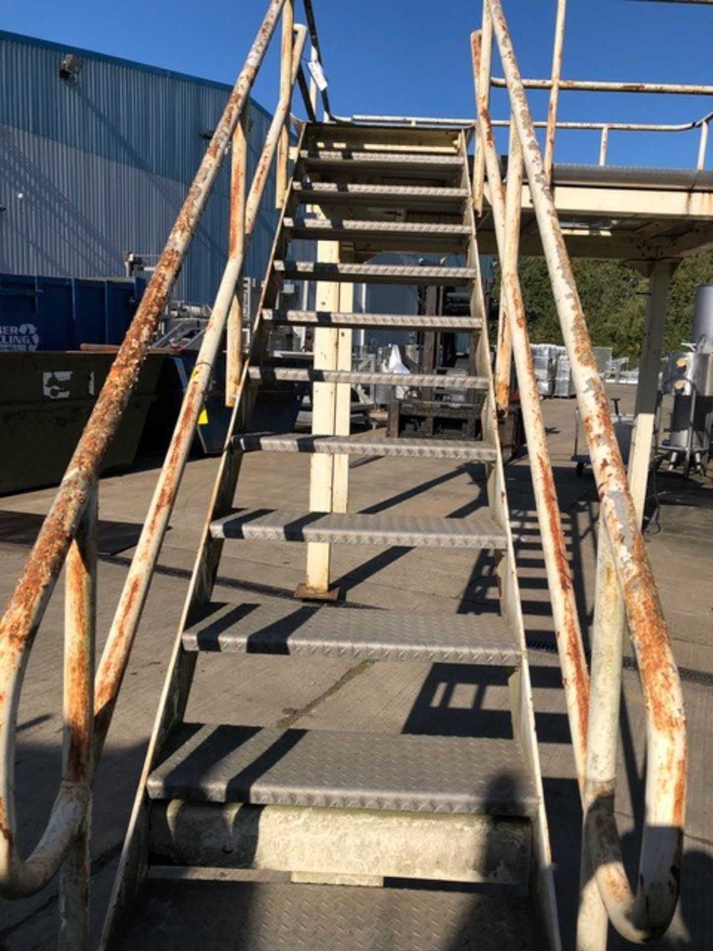 Painted Gantry, with ali stair treads and platform - Image 2 of 9