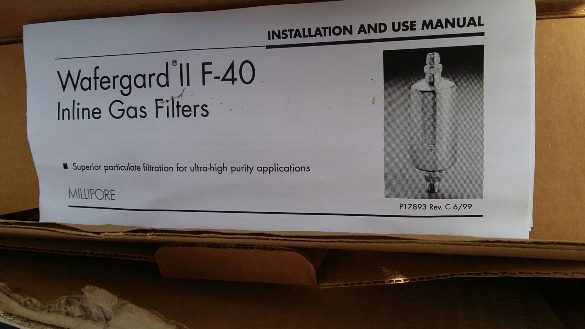 19 Millipore 11F-40 Wafergard Inline Gas Filters, - Bild 5 aus 5