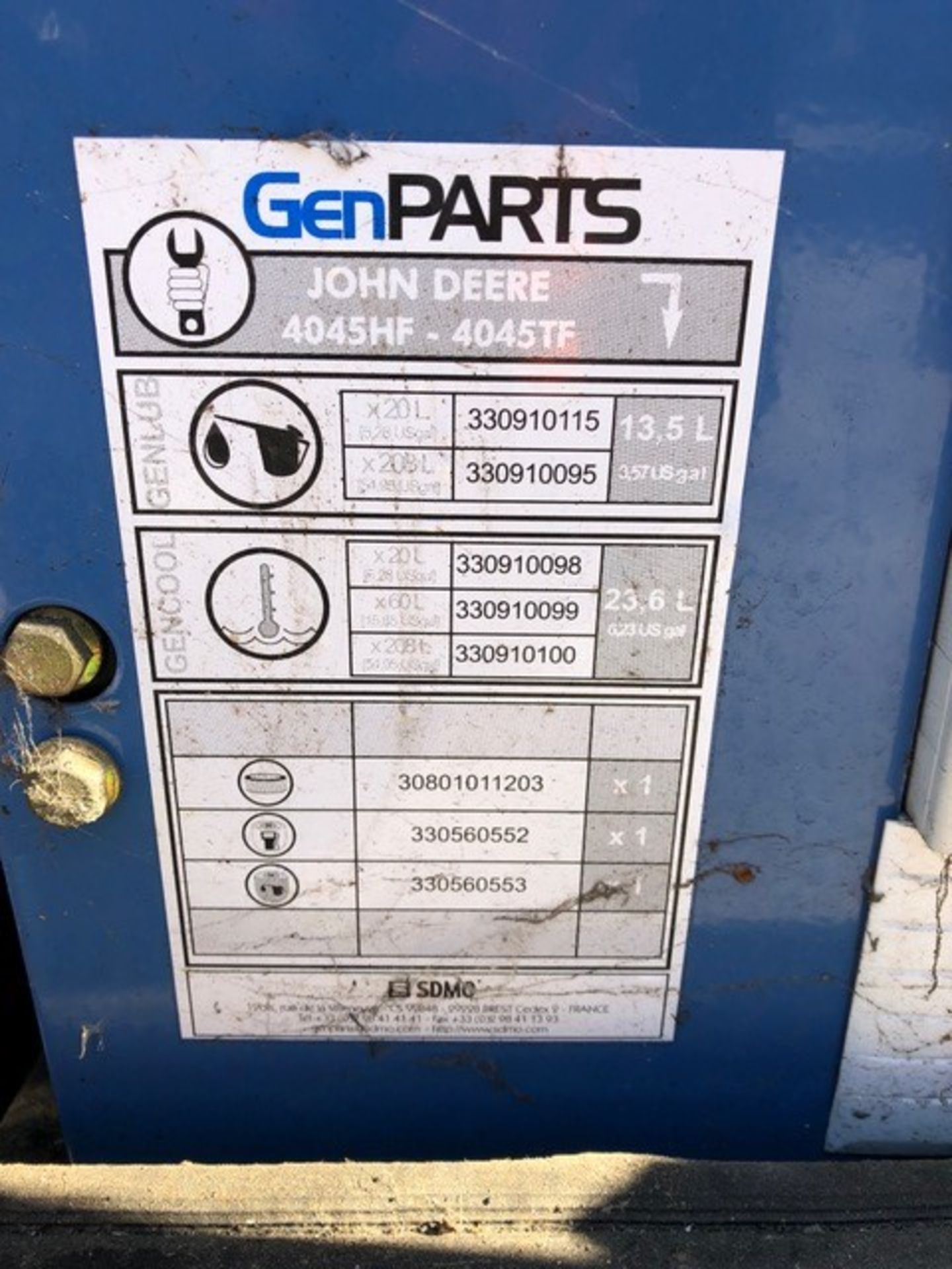 SDMO J66K Generator, with John Deere Diesel Engine - Image 11 of 12