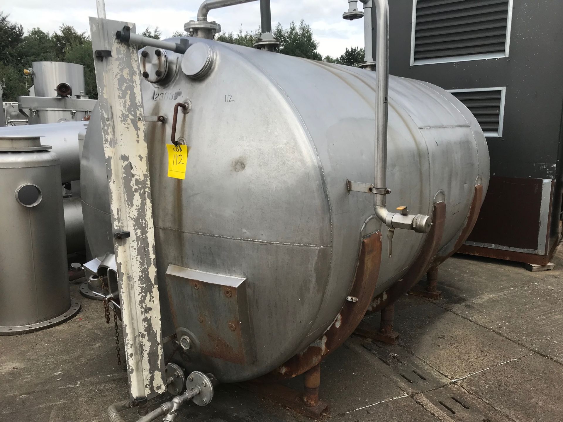 Stainless Steel Tank, with steel frame (been used - Image 2 of 3