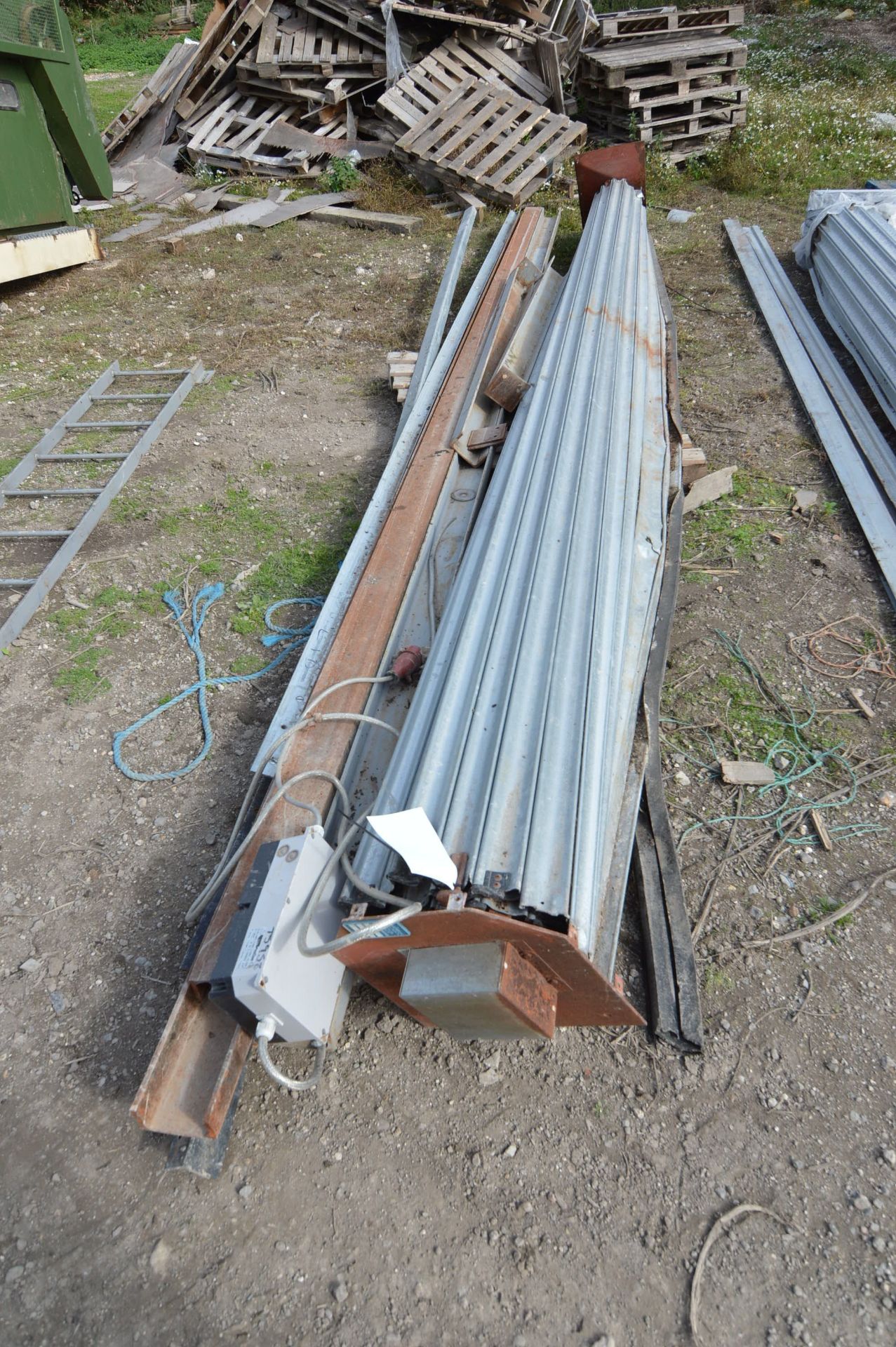 Galvanised Steel Roller Shutter Door, approx. 5.9m