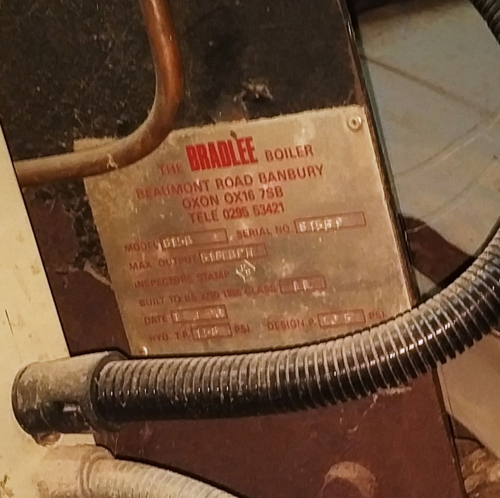 Bradlee Gas-Fired (LPG) 518lbs/hr Steam Boiler, wi - Image 3 of 8