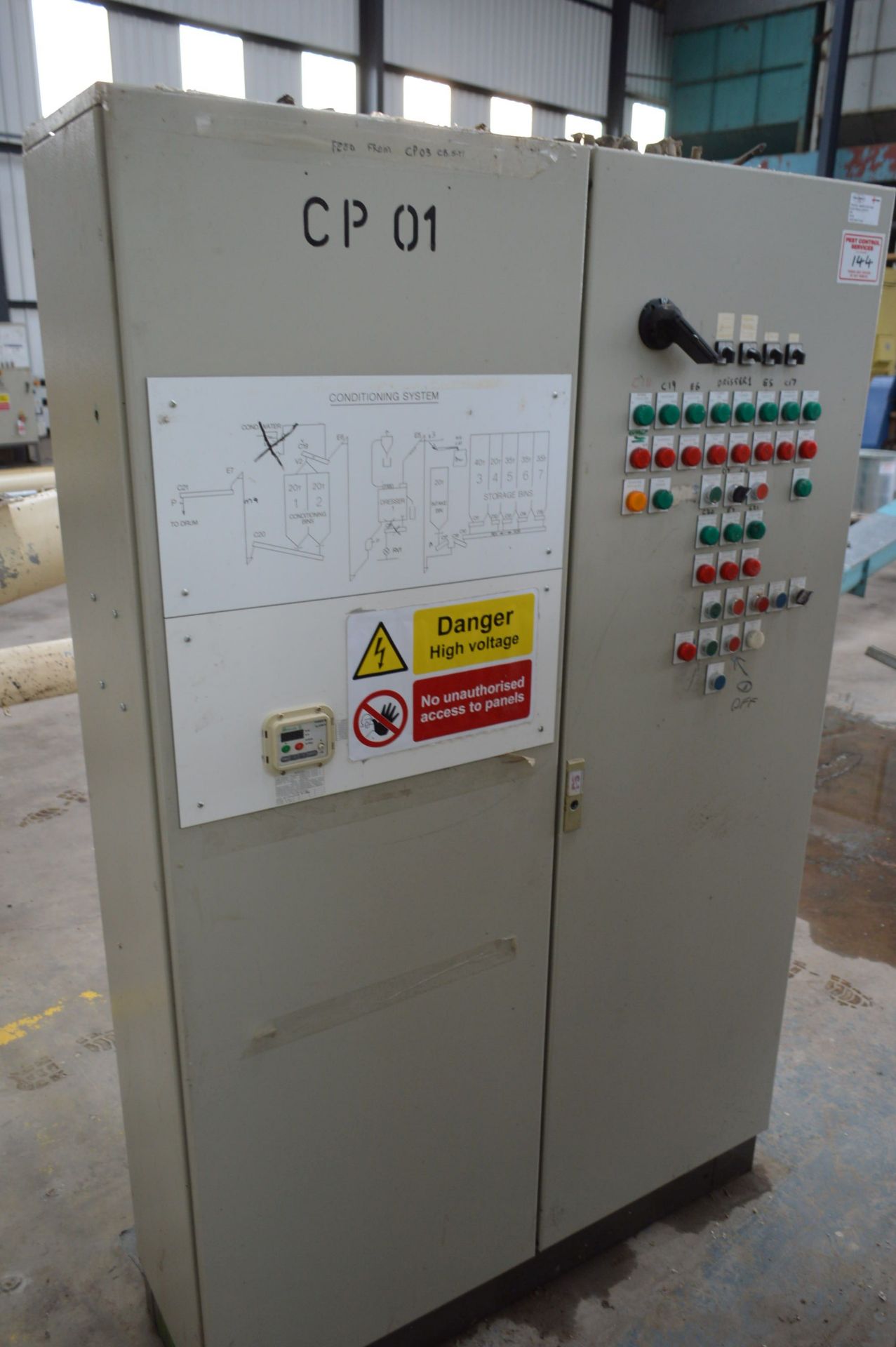 Double Door Steel Control Cabinet. Item located in