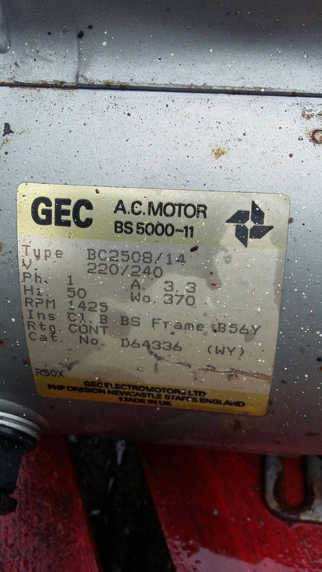 Gast Model 1022-V703-R50X Single Phase Oil Less Va - Image 3 of 3