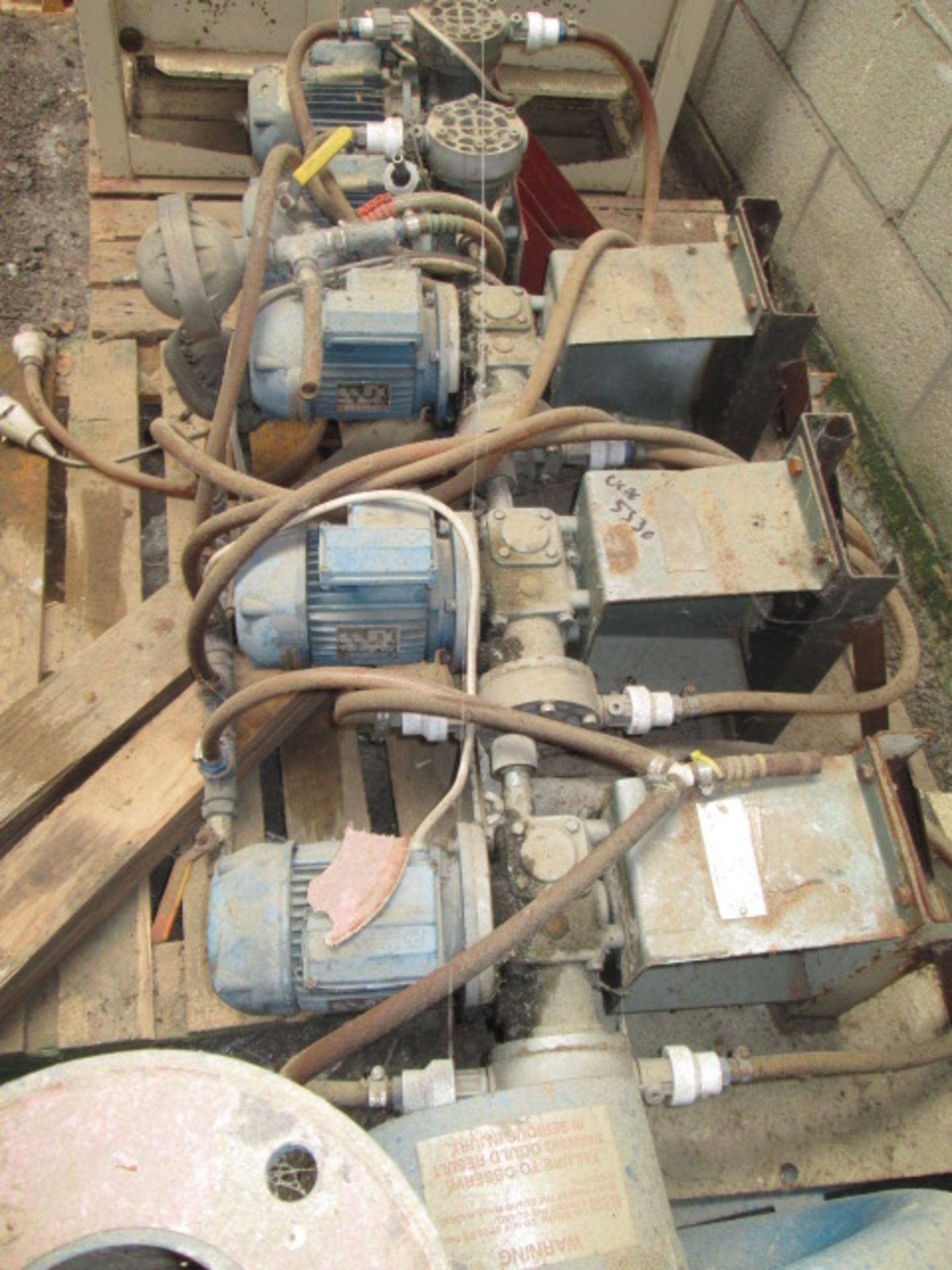 Bank of Five Nikkiso Diaphragm Pumps, on a single - Image 2 of 3