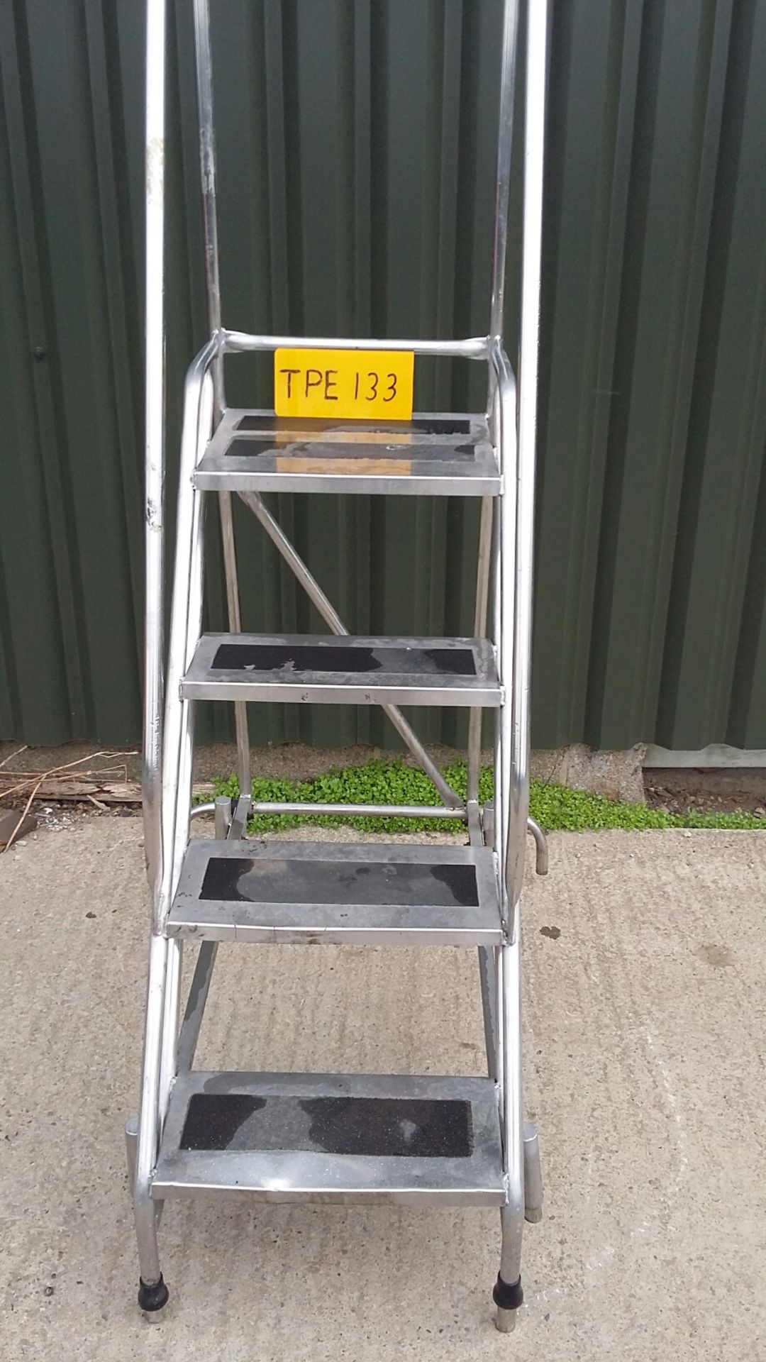 Stainless Steel Four Tread Mobile Staircase, with - Image 2 of 2