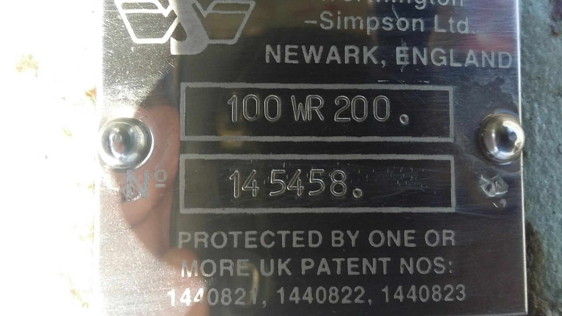 Worth/ Simpson 10050 x 30 x 30. WR 200 Water Pump, - Image 2 of 4