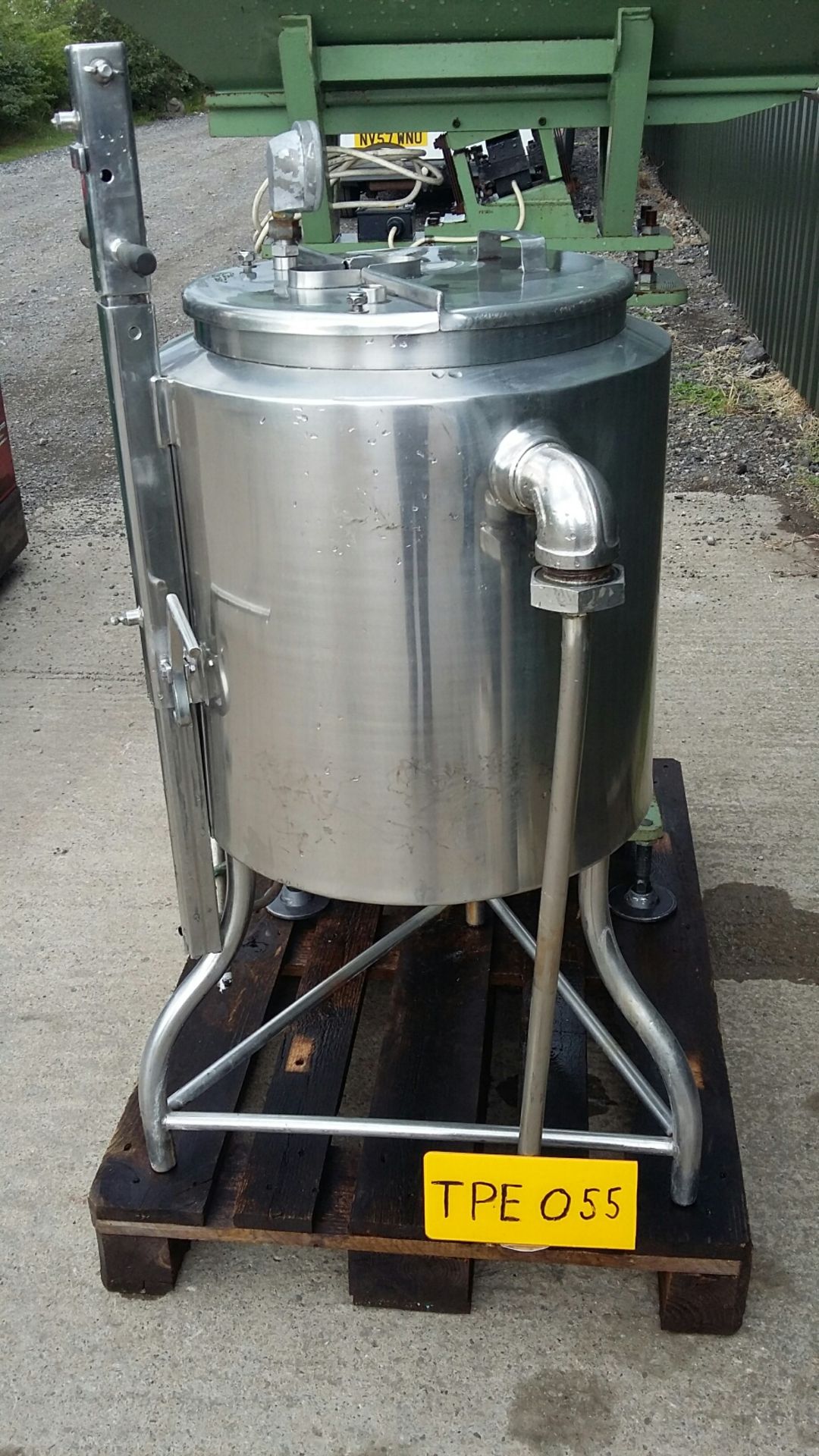 Guisti Stainless Steel Jacketed Tank, on legs, c/w