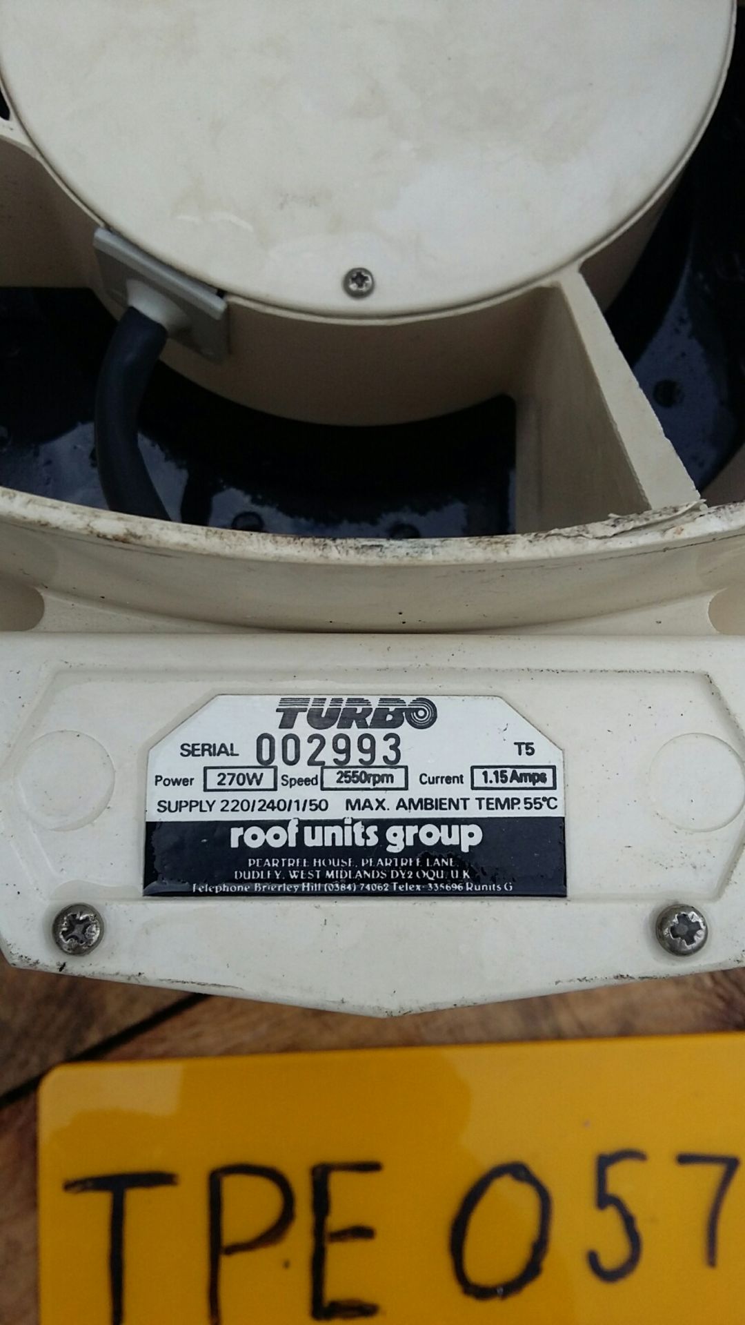 Roof Units Turbo Fan, 270W, single phase - Image 2 of 3