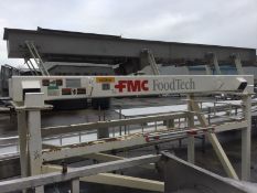 FMC Vibratory Conveyor, belt 450 mm wide
