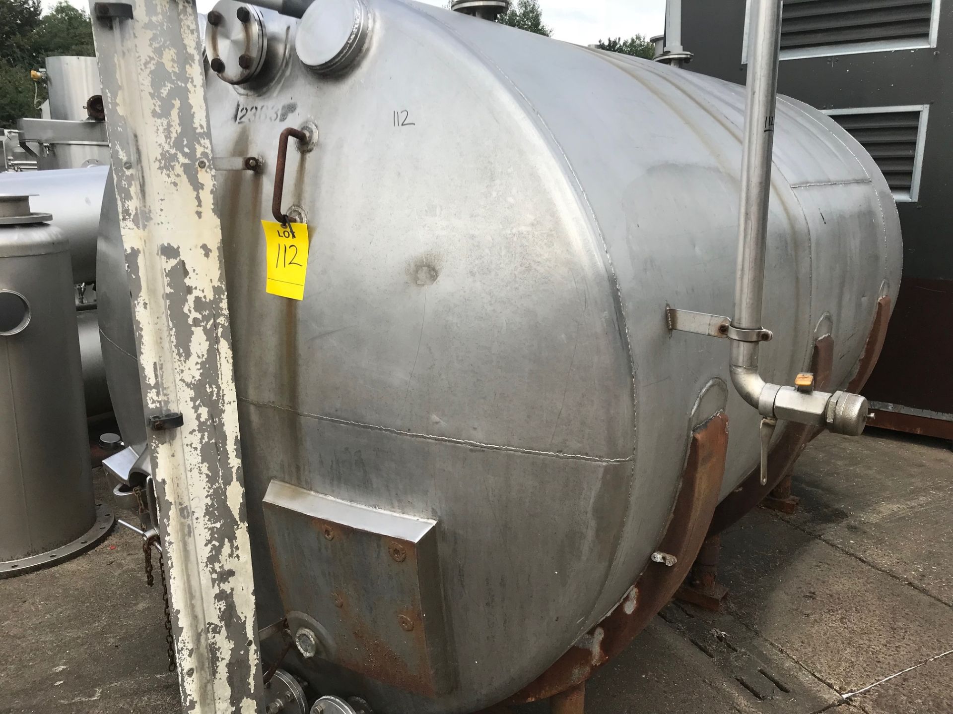 Stainless Steel Tank, with steel frame (been used - Image 3 of 3