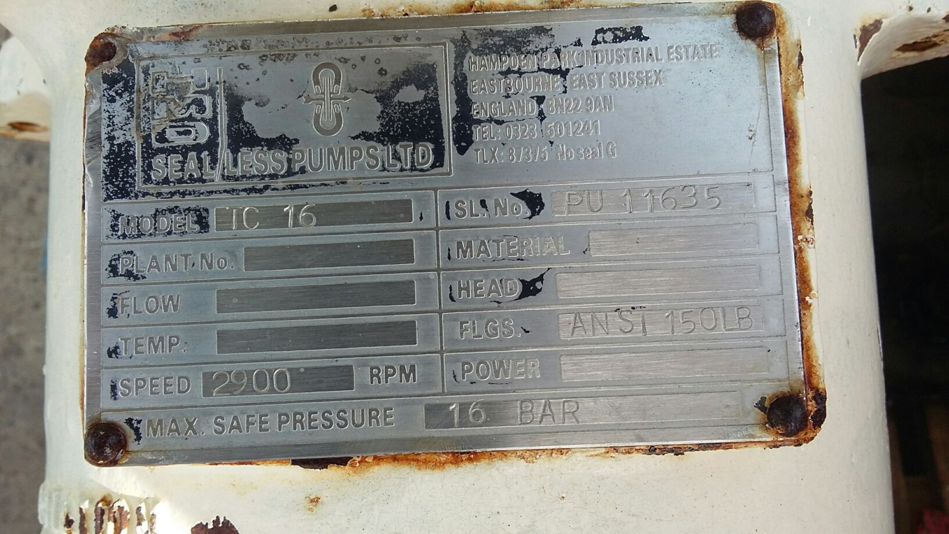 HMD TC16 Stainless Steel Mag Drive Sealess Pump Se - Bild 2 aus 5